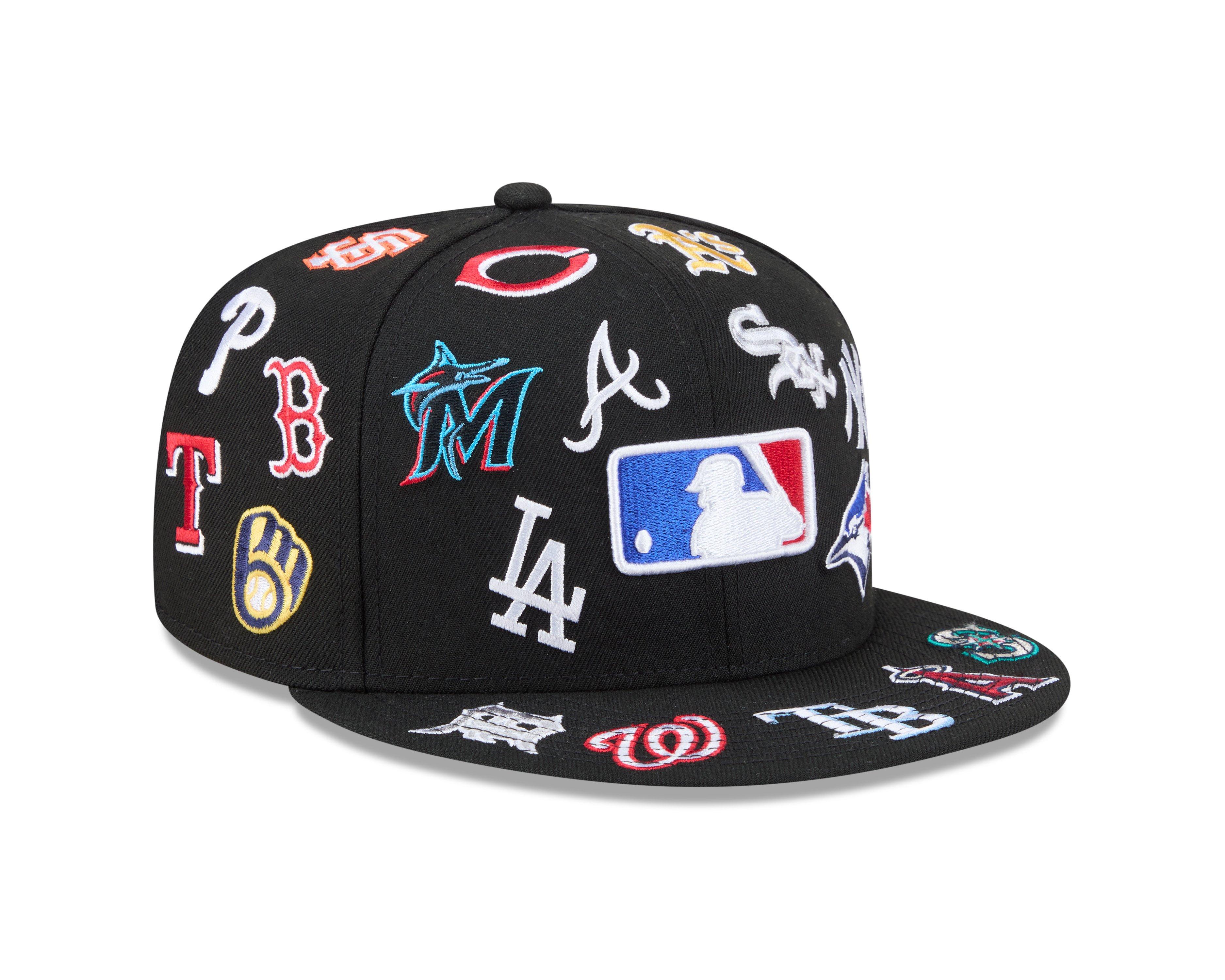 New Era MLB 9FIFTY All Over Print Snapback Hat-Black - BLACK Thumbnail View 2