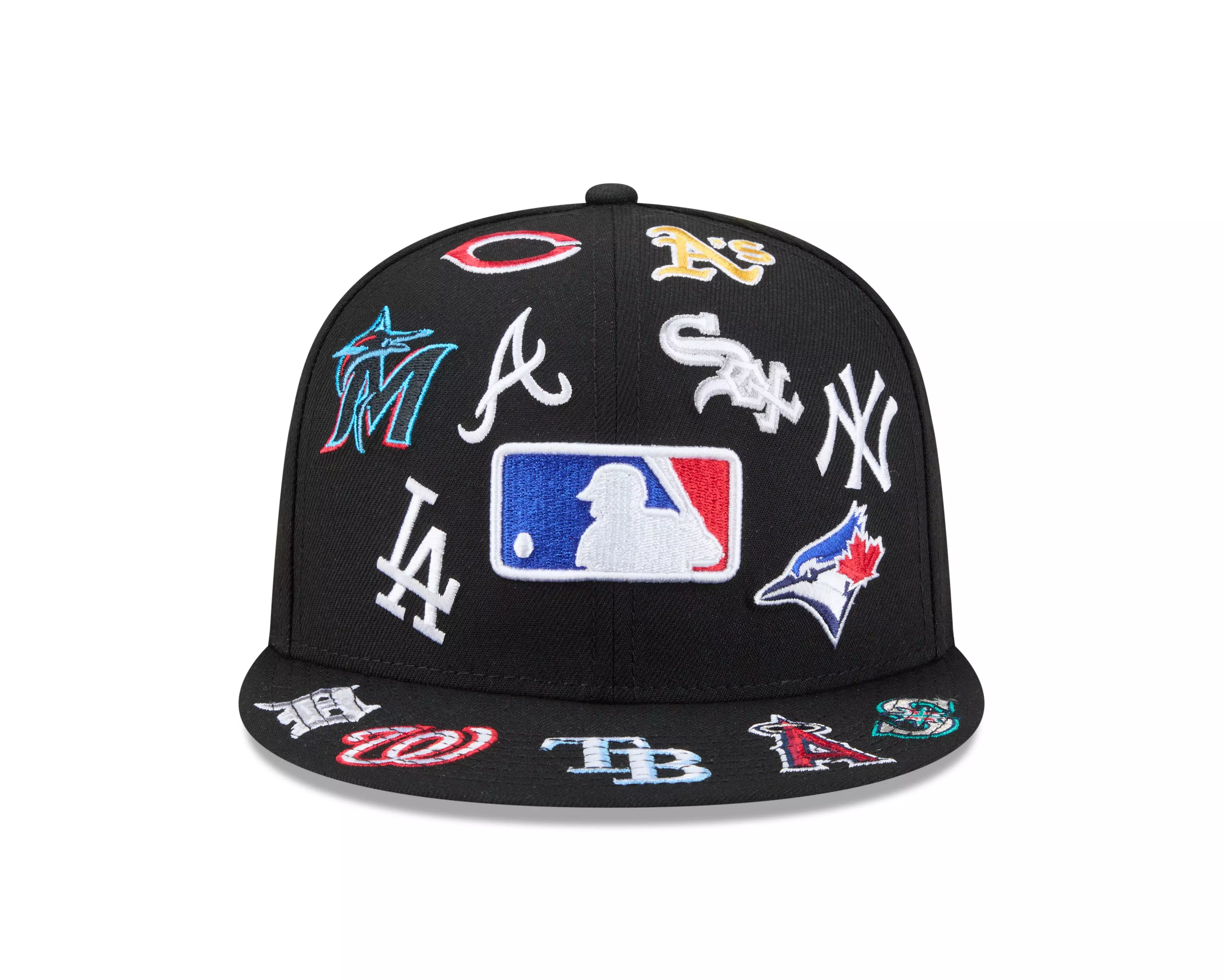 New Era MLB 9FIFTY All Over Print Snapback Hat-Black - BLACK