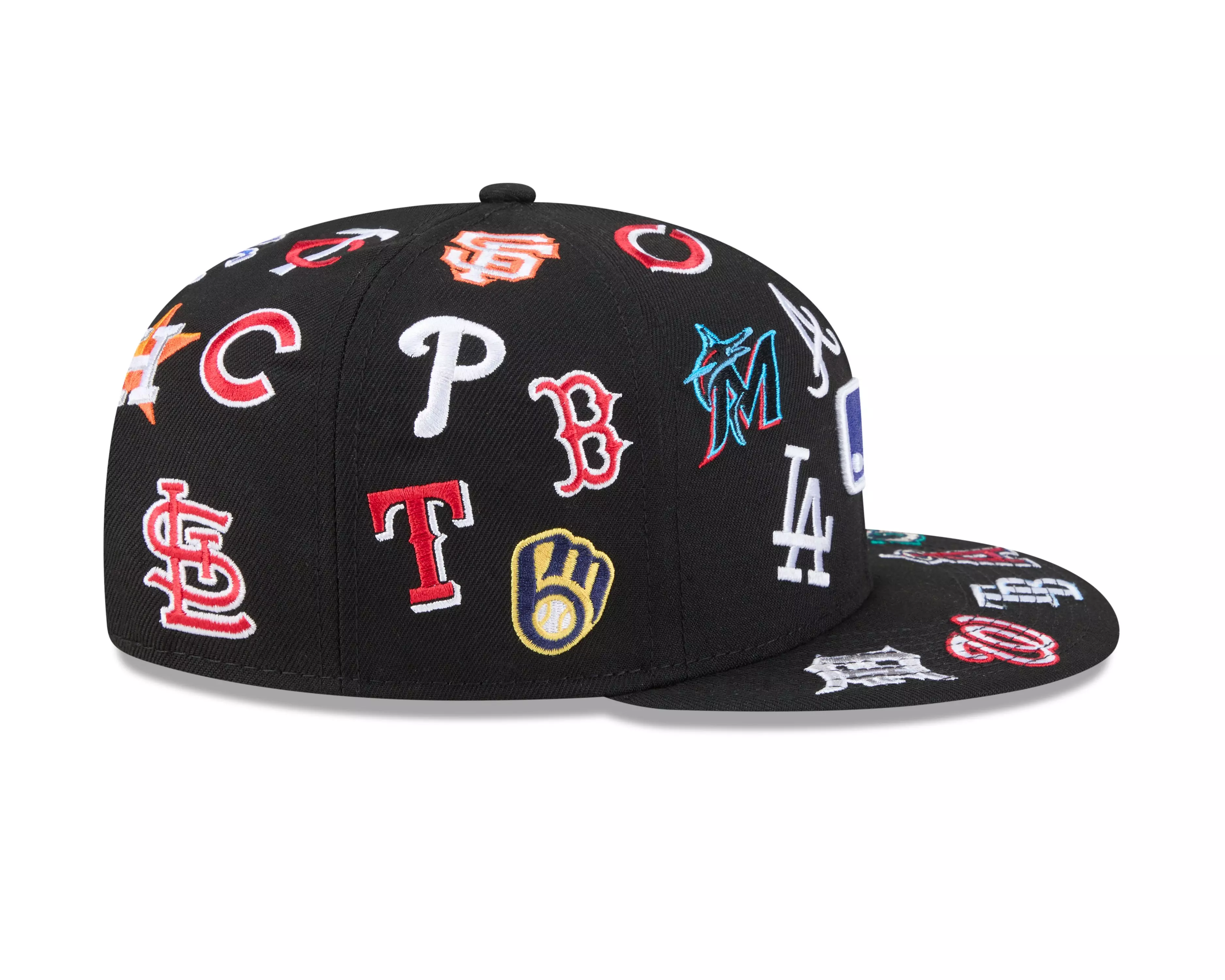 New Era MLB 9FIFTY All Over Print Snapback Hat-Black - BLACK