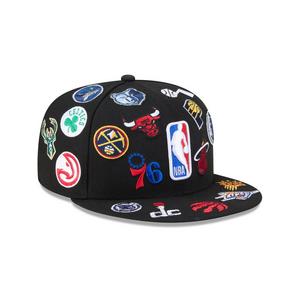 New Era NBA 9FIFTY All Over Print Snapback Hat-Black