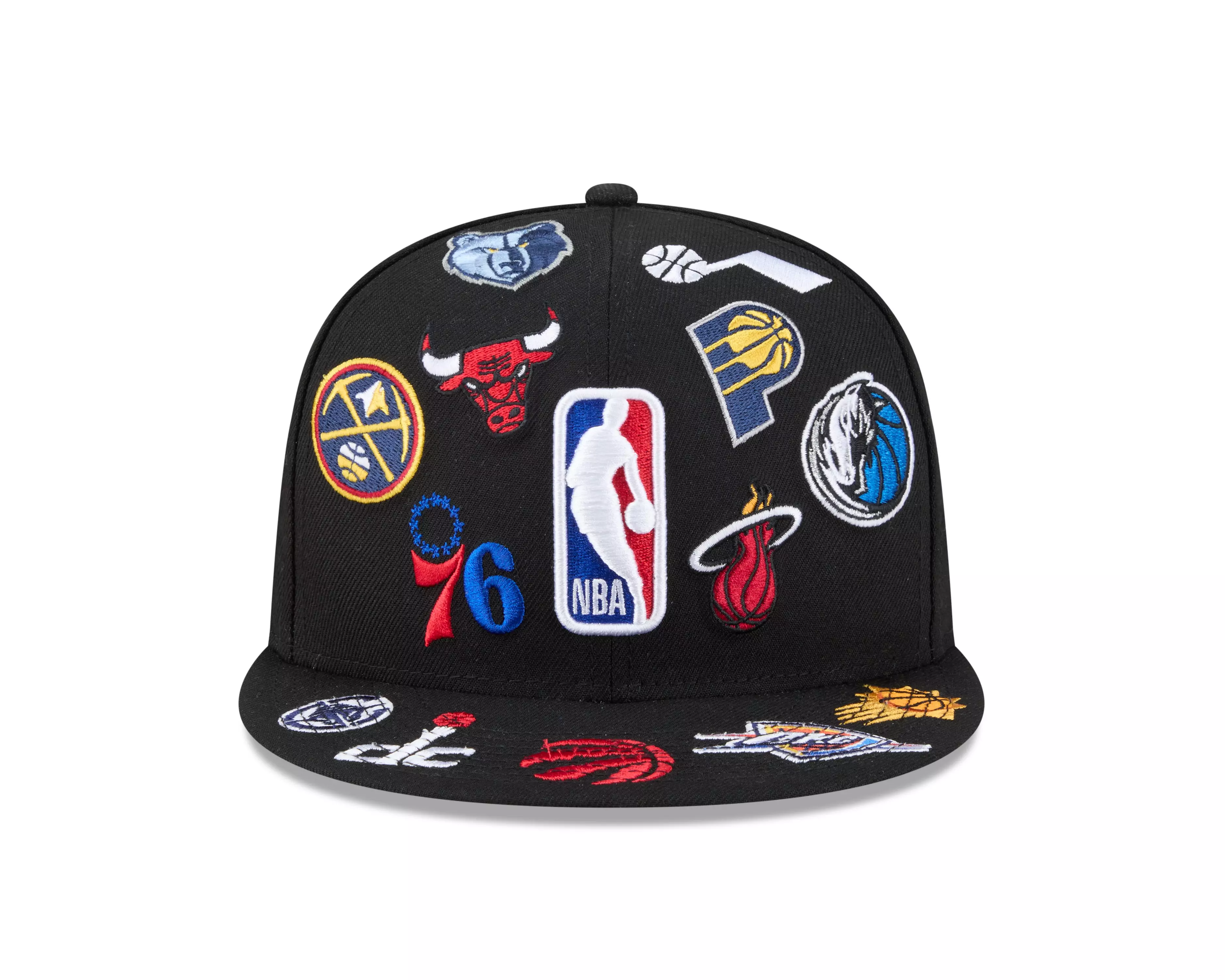 New Era NBA 9FIFTY All Over Print Snapback Hat-Black - BLACK