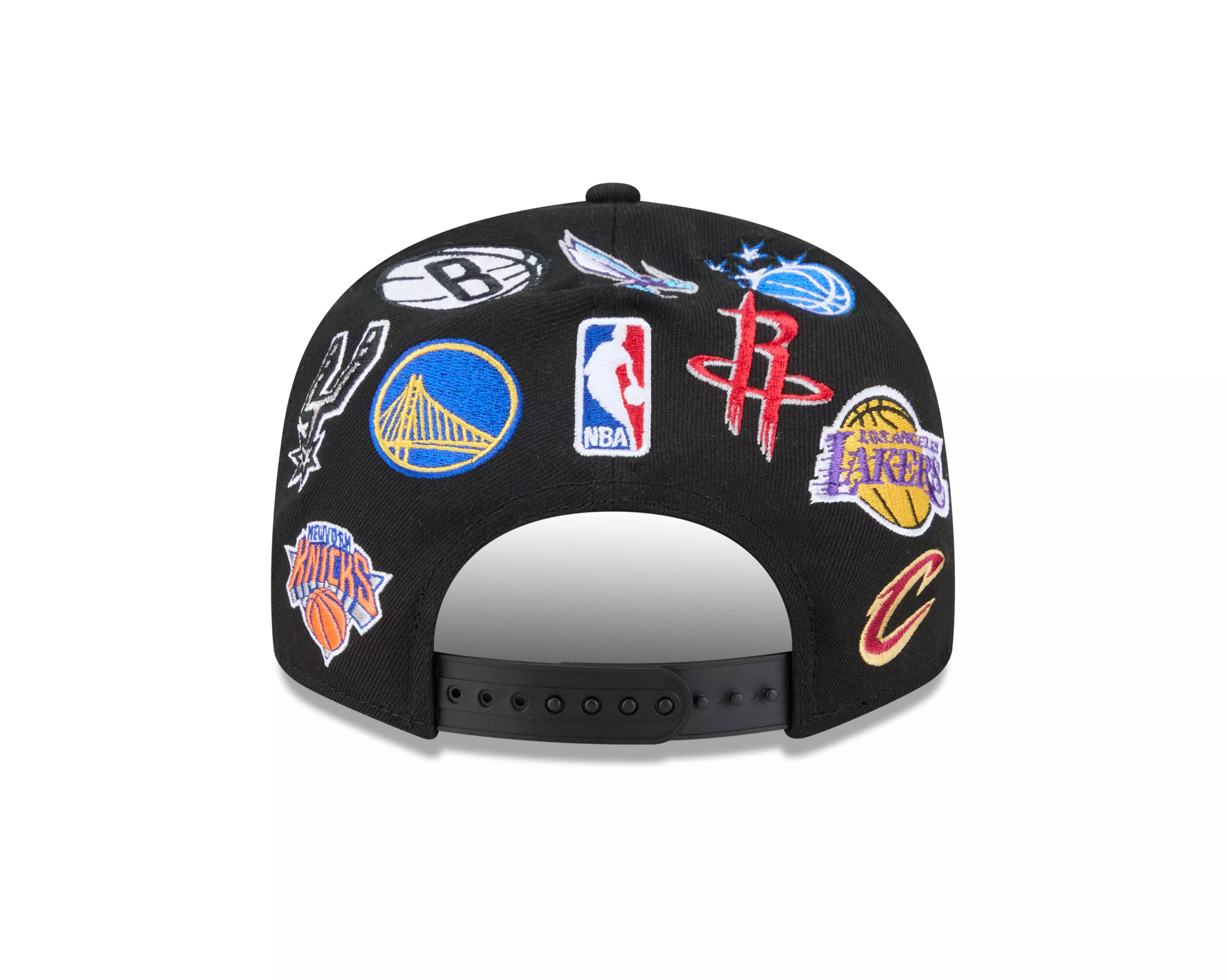 New Era NBA 9FIFTY All Over Print Snapback Hat-Black - BLACK