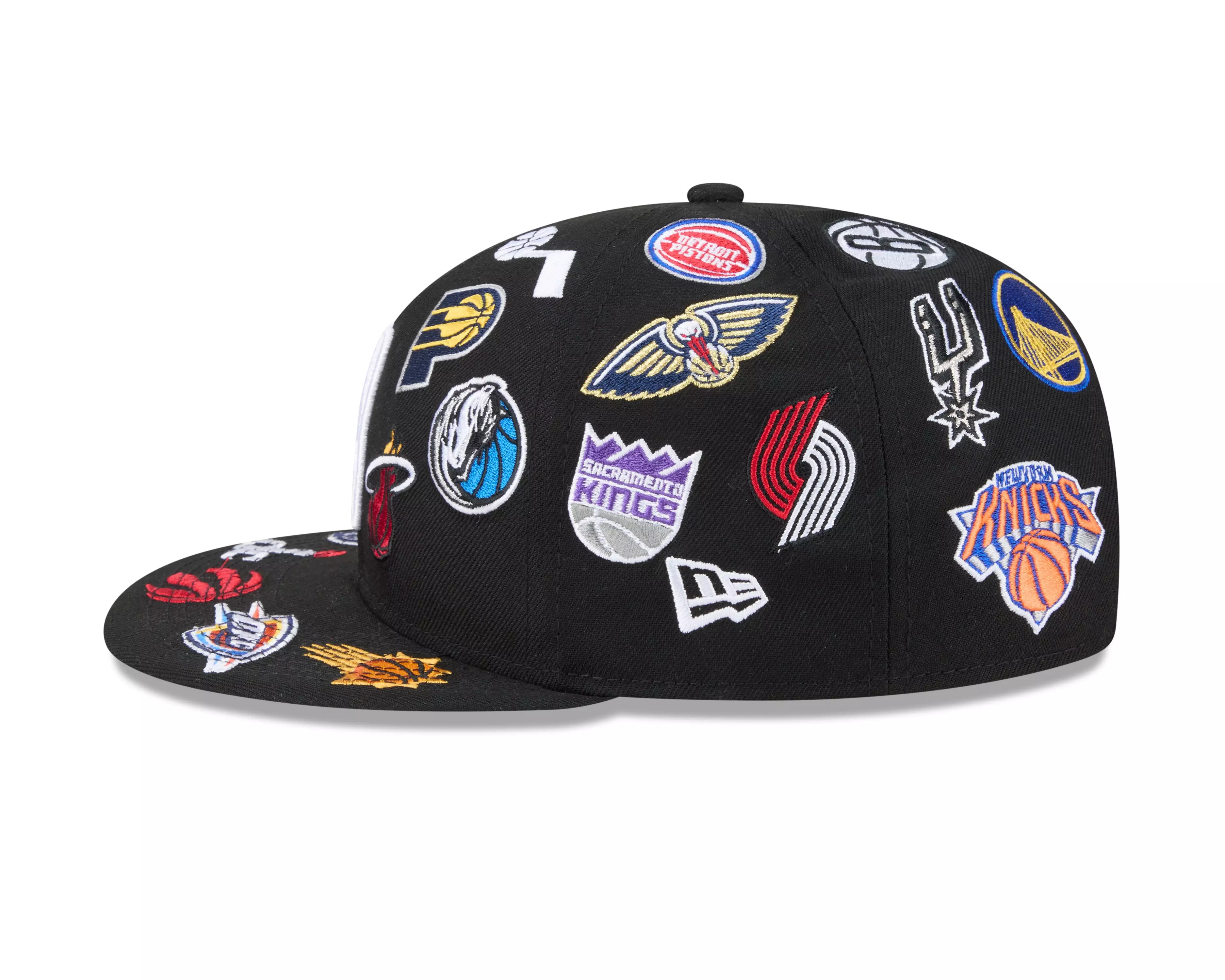 New Era NBA 9FIFTY All Over Print Snapback Hat-Black - BLACK