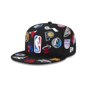 New Era NBA 9FIFTY All Over Print Snapback Hat-Black