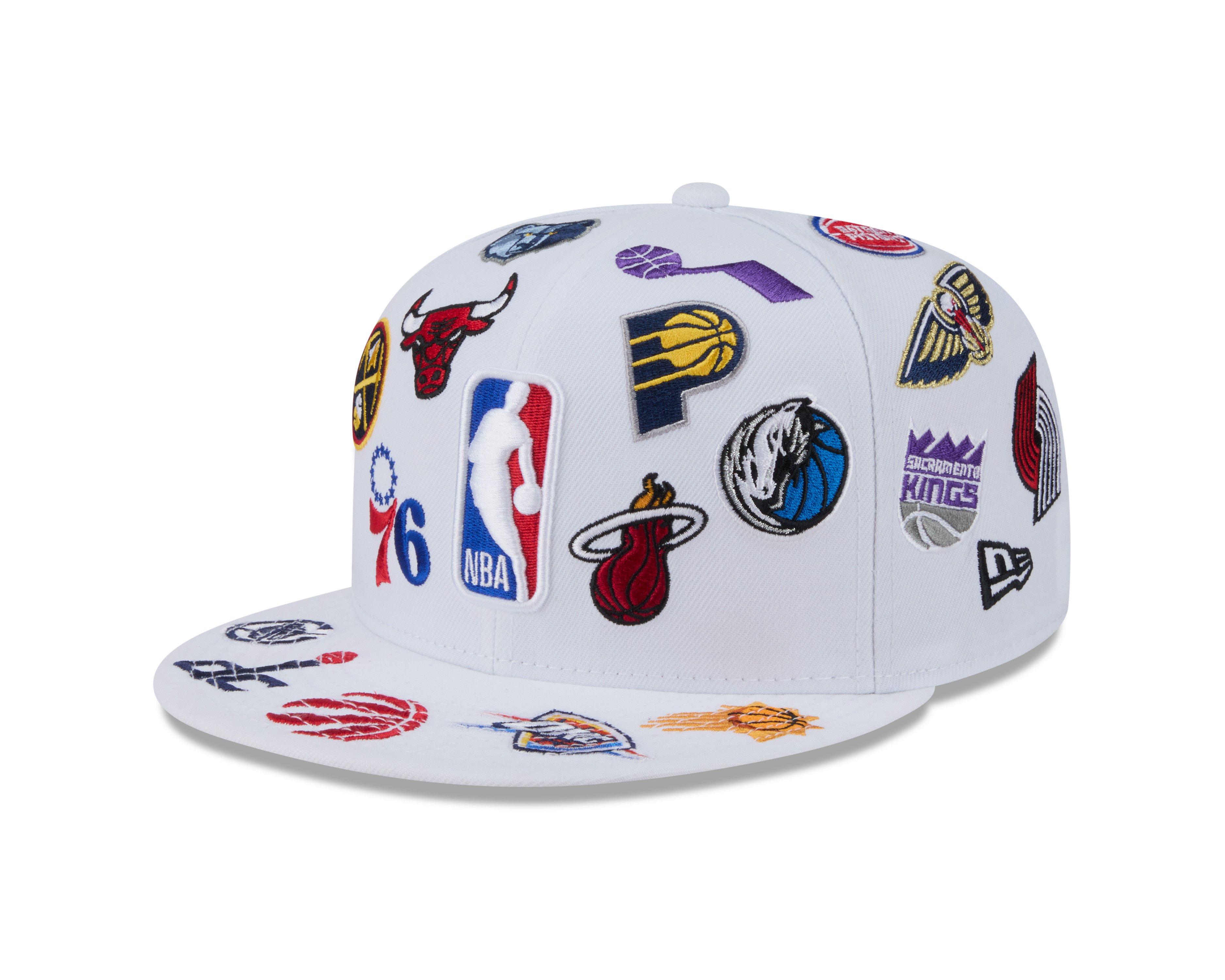 New Era NBA 9FIFTY All Over Print Snapback Hat-White - WHITE Thumbnail View 1
