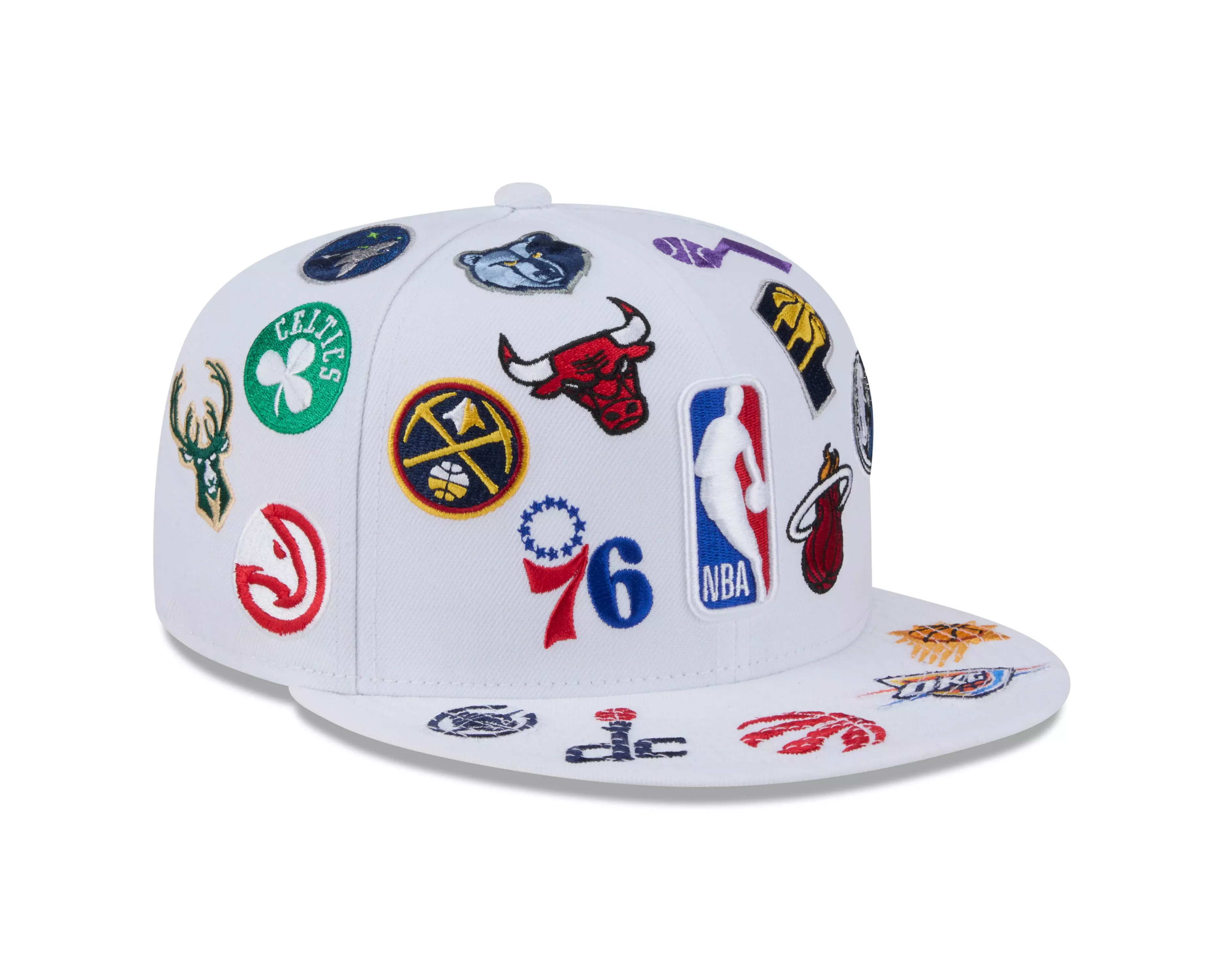 New Era NBA 9FIFTY All Over Print Snapback Hat-White - WHITE