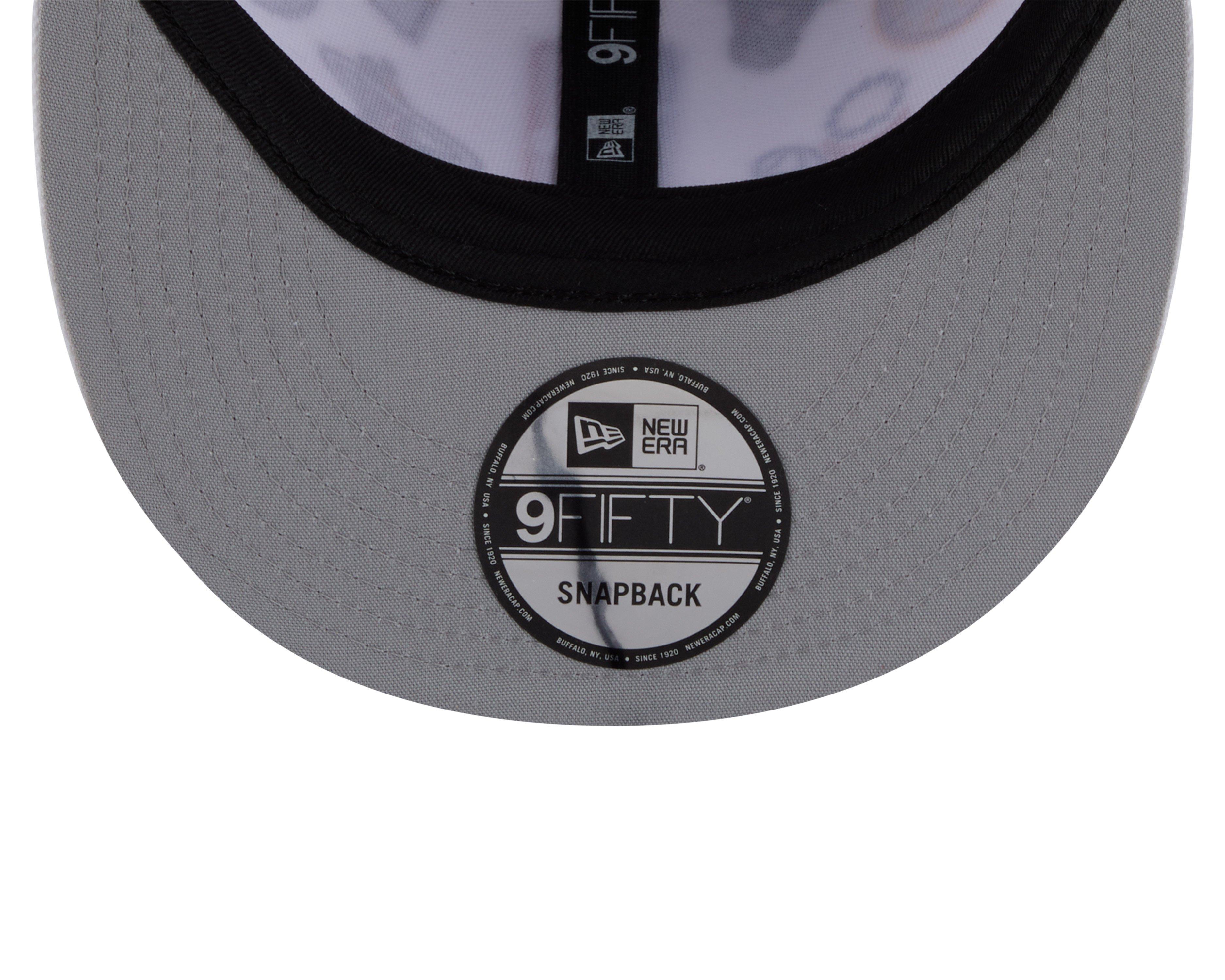 New Era NBA 9FIFTY All Over Print Snapback Hat-White - WHITE Thumbnail View 7