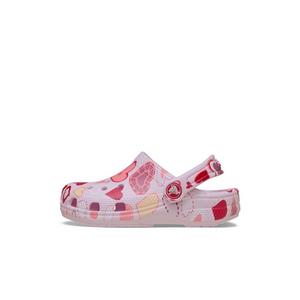 Crocs Classic "Pink Milk Hearts" Toddler Girls' Clog
