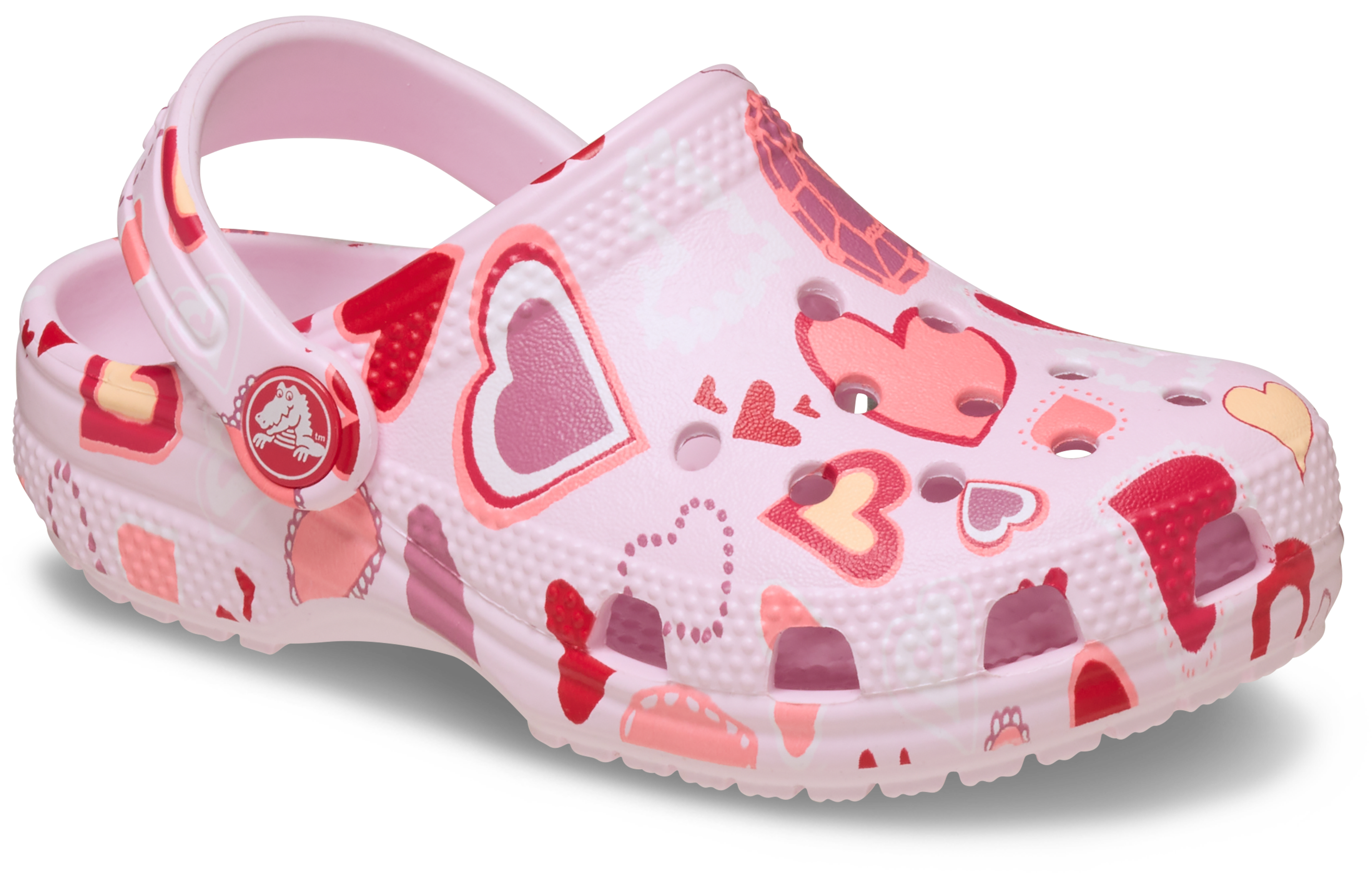 Crocs Classic Toddler Girls' "Pink Milk Hearts" Clog