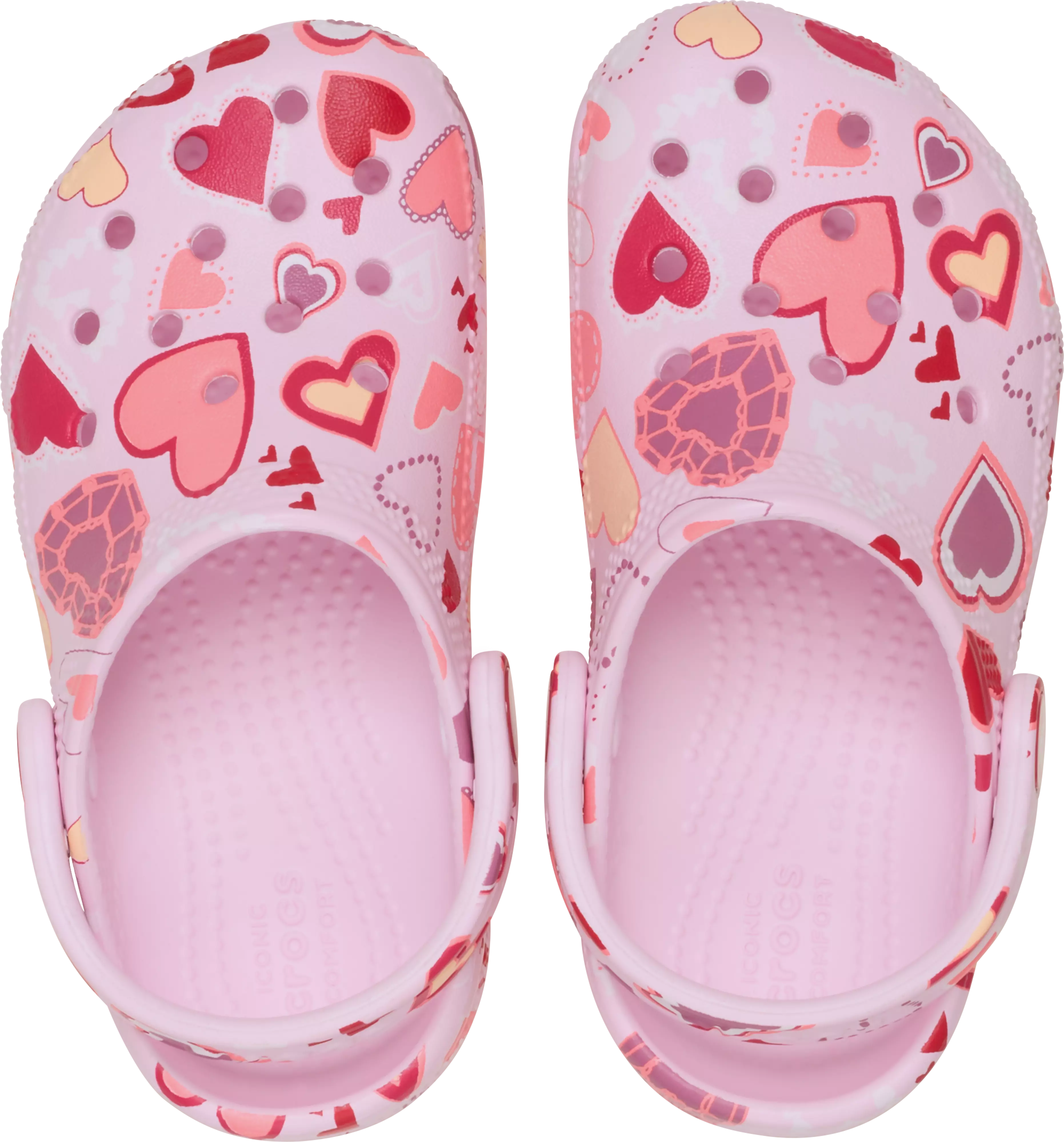 Crocs Classic "Pink Milk Hearts" Toddler Girls' Clog - PINK