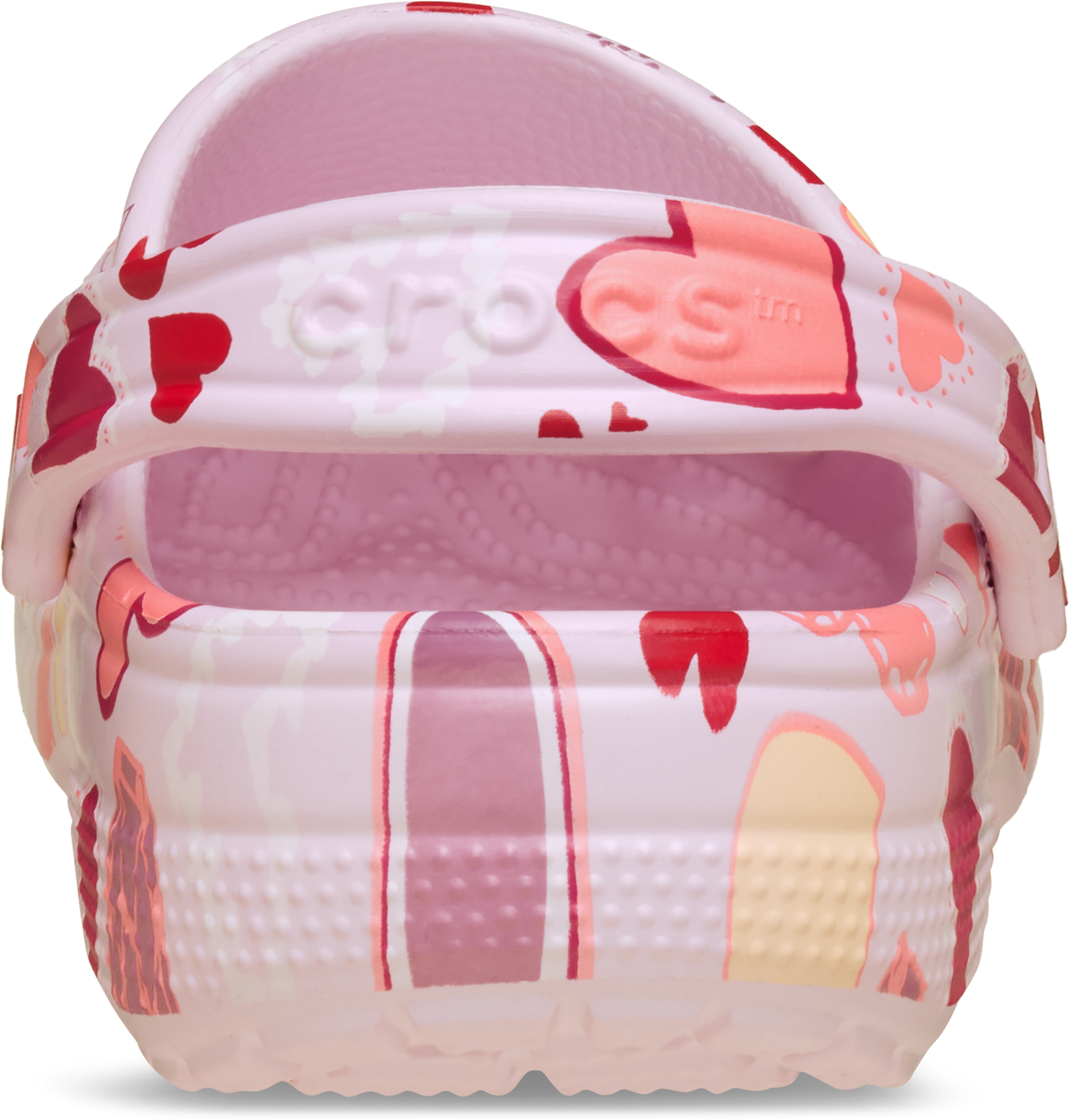 Crocs Classic Grade School Girls' "Pink Milk Hearts" Clog