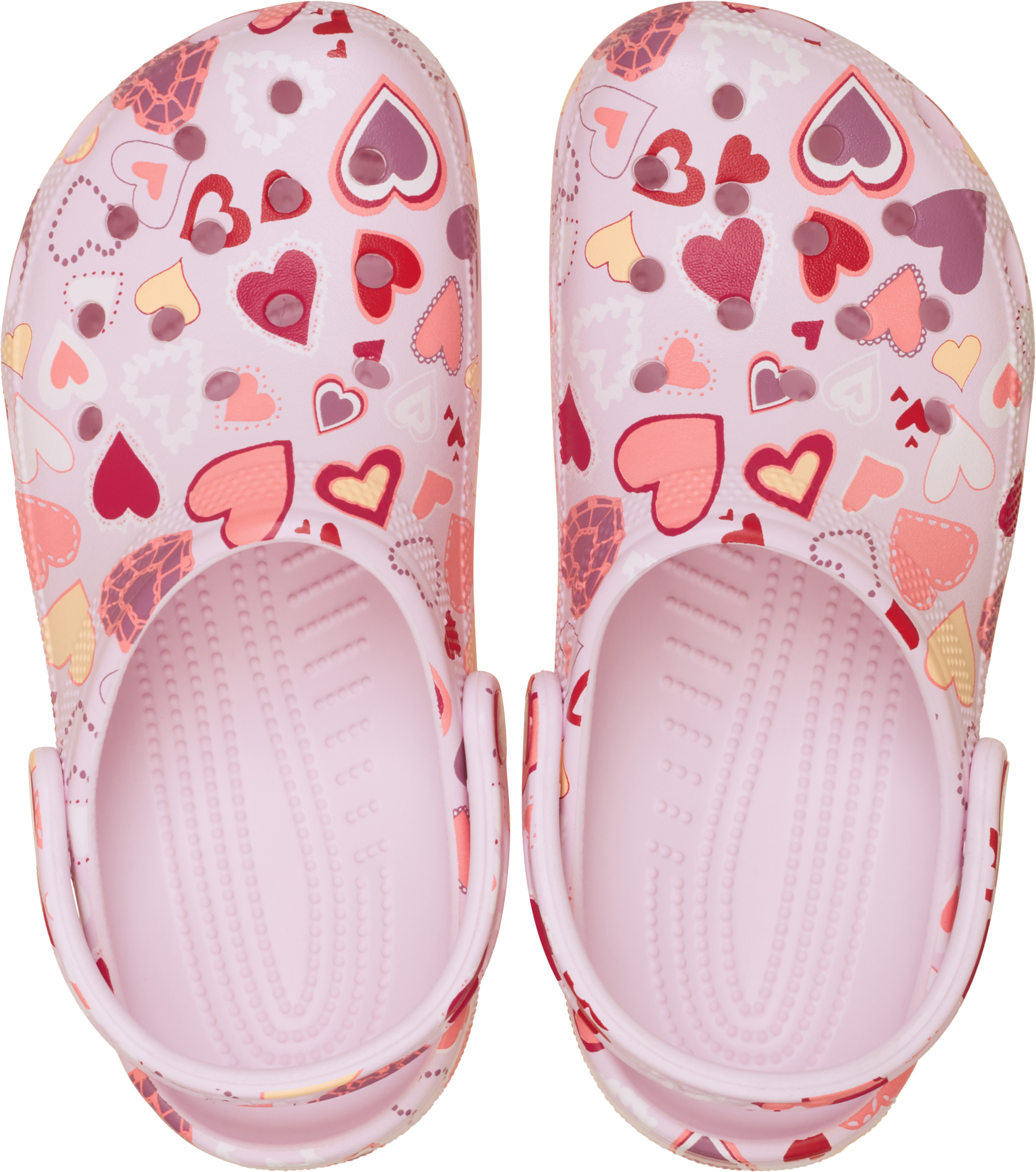 Crocs Classic Grade School Girls' "Pink Milk Hearts" Clog