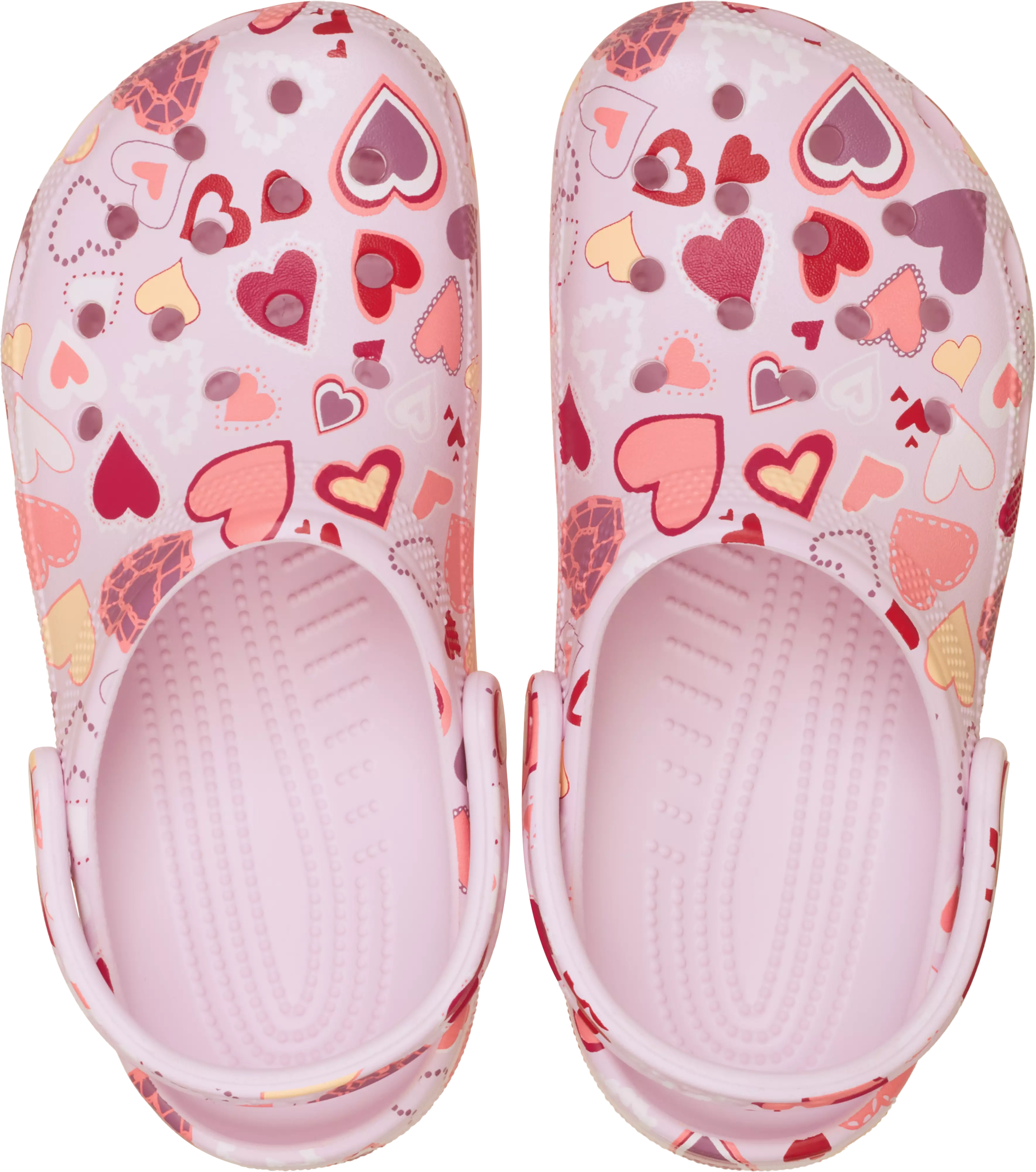 Crocs Classic "Pink Milk Hearts" Grade School Girls' Clog - PINK