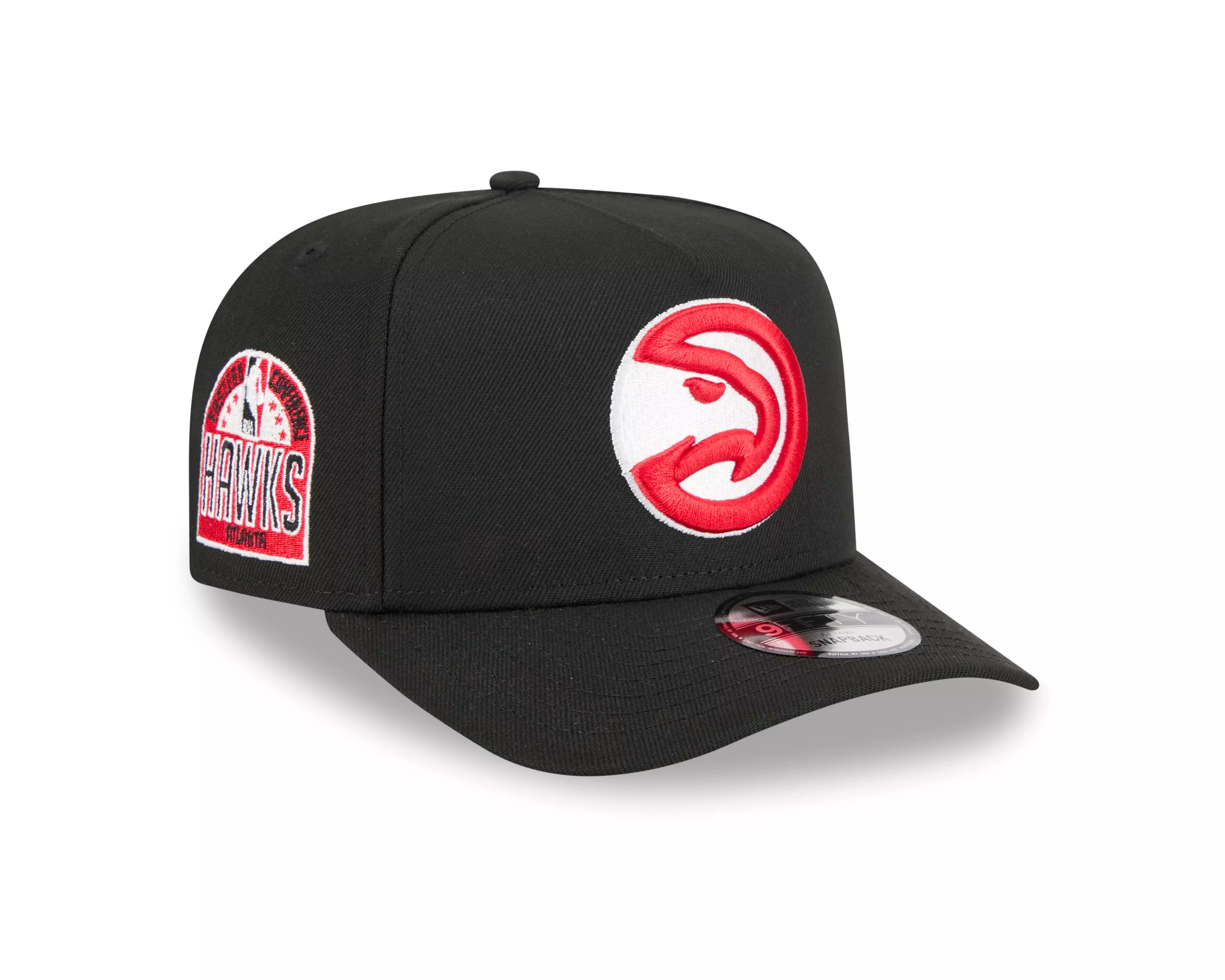New Era Atlanta Hawks 9FIFTY A-Frame Snapback Hat-Black - BLACK