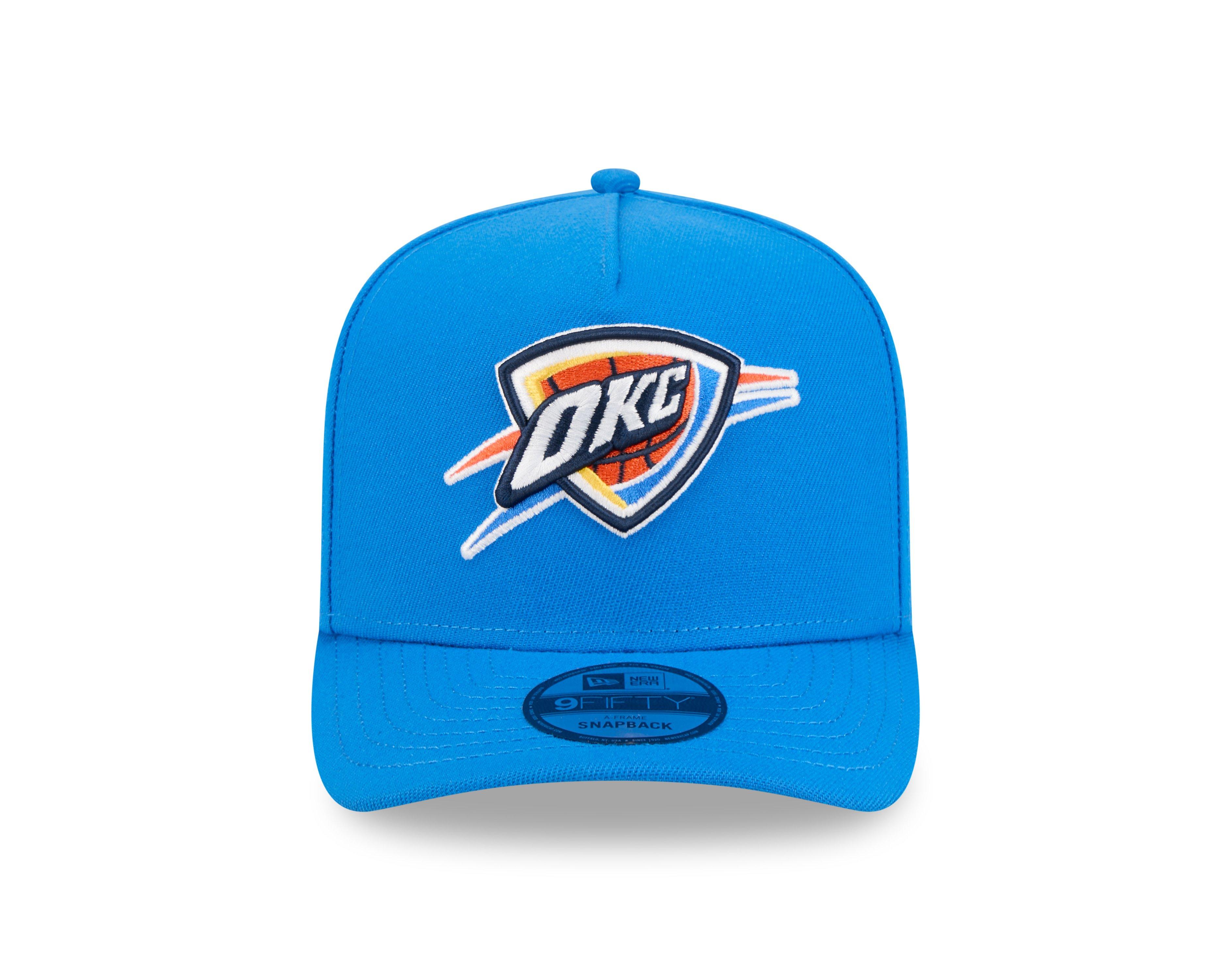 New Era Oklahoma City Thunder 9FIFTY A-Frame Snapback Hat-Blue - BLUE Thumbnail View 3