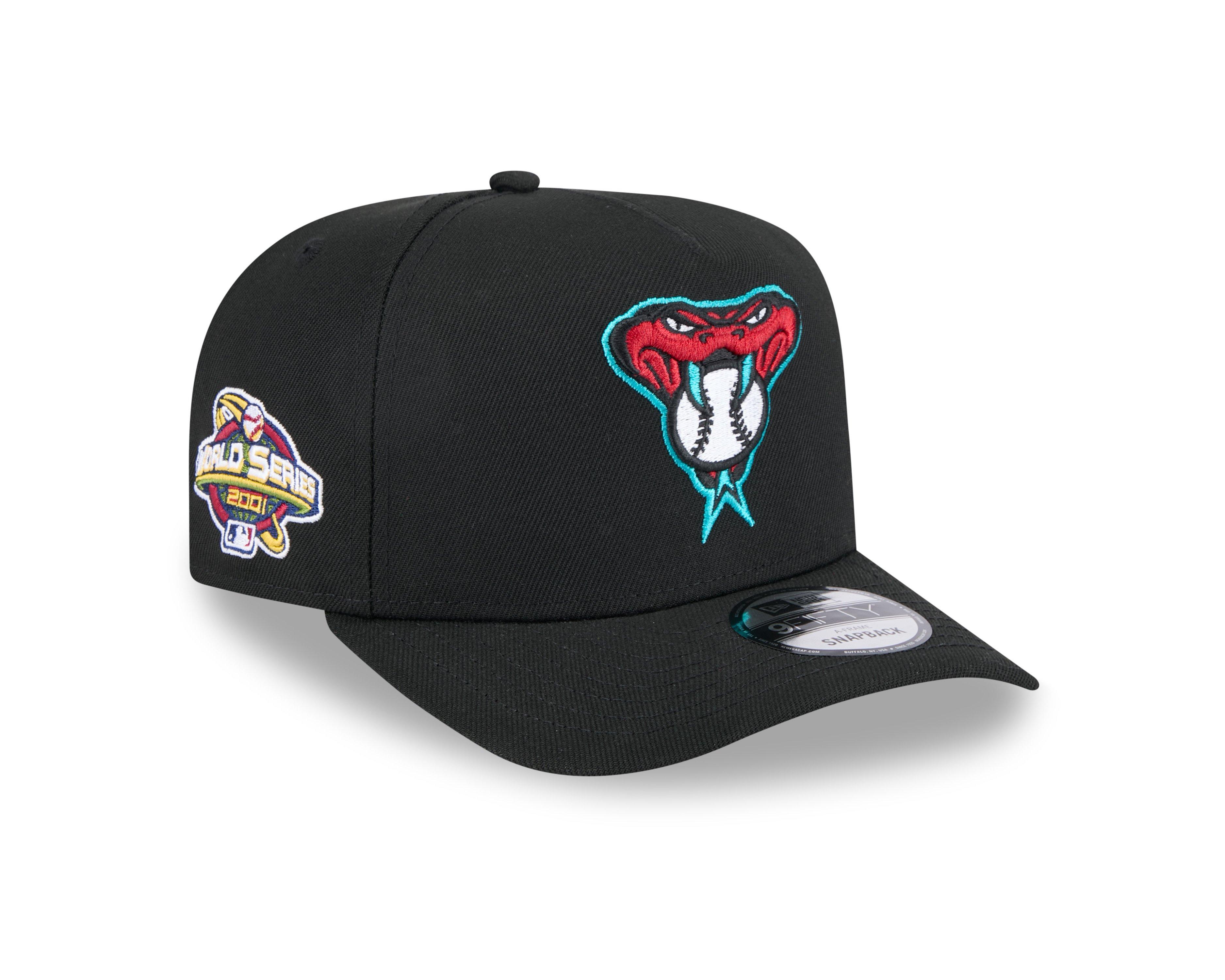 New Era Arizona Diamondbacks 9FIFTY A-Frame Snapback Hat-Black - BLACK Thumbnail View 2