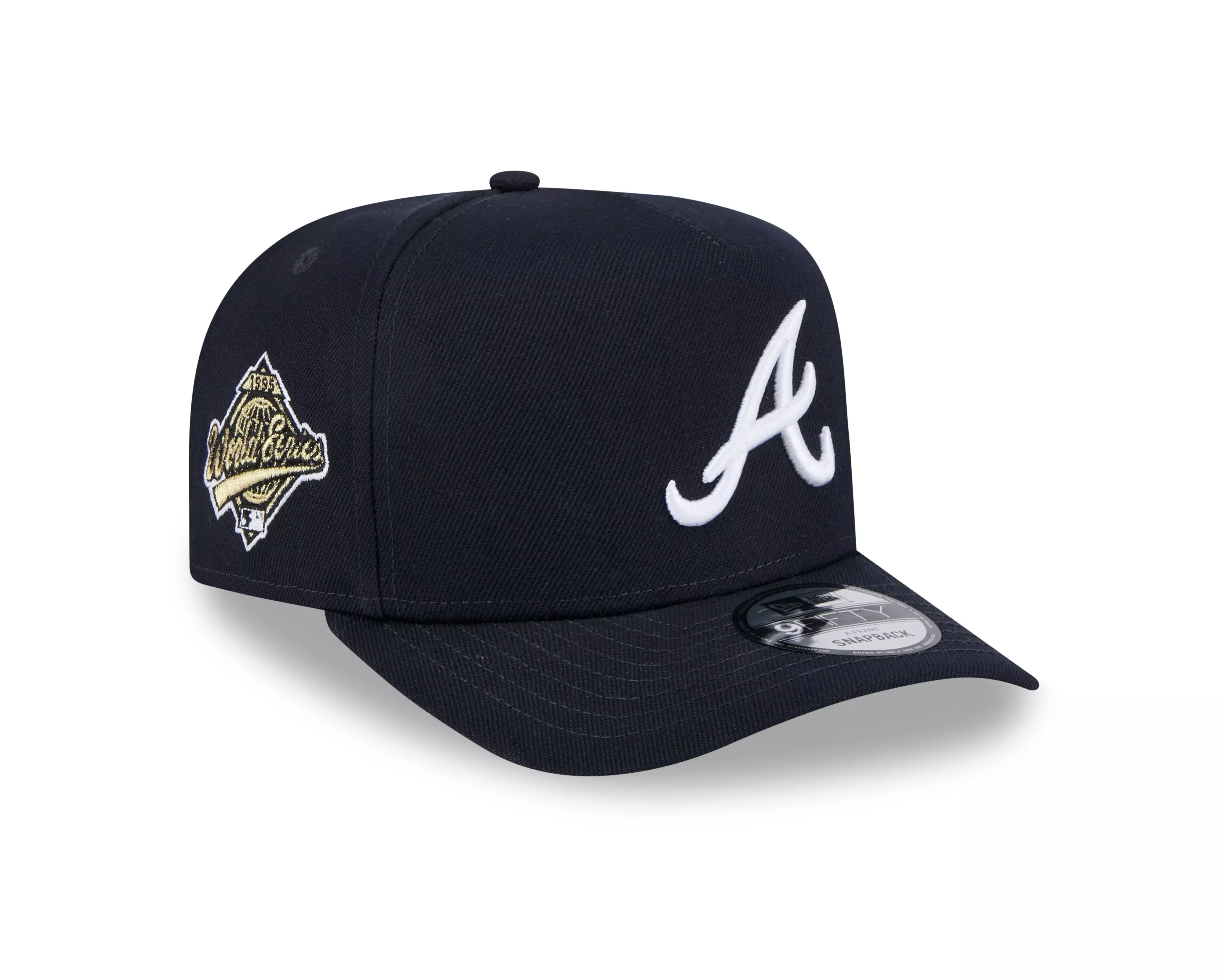 New Era Atlanta Braves 9FIFTY A-Frame Snapback Hat-Navy - NAVY
