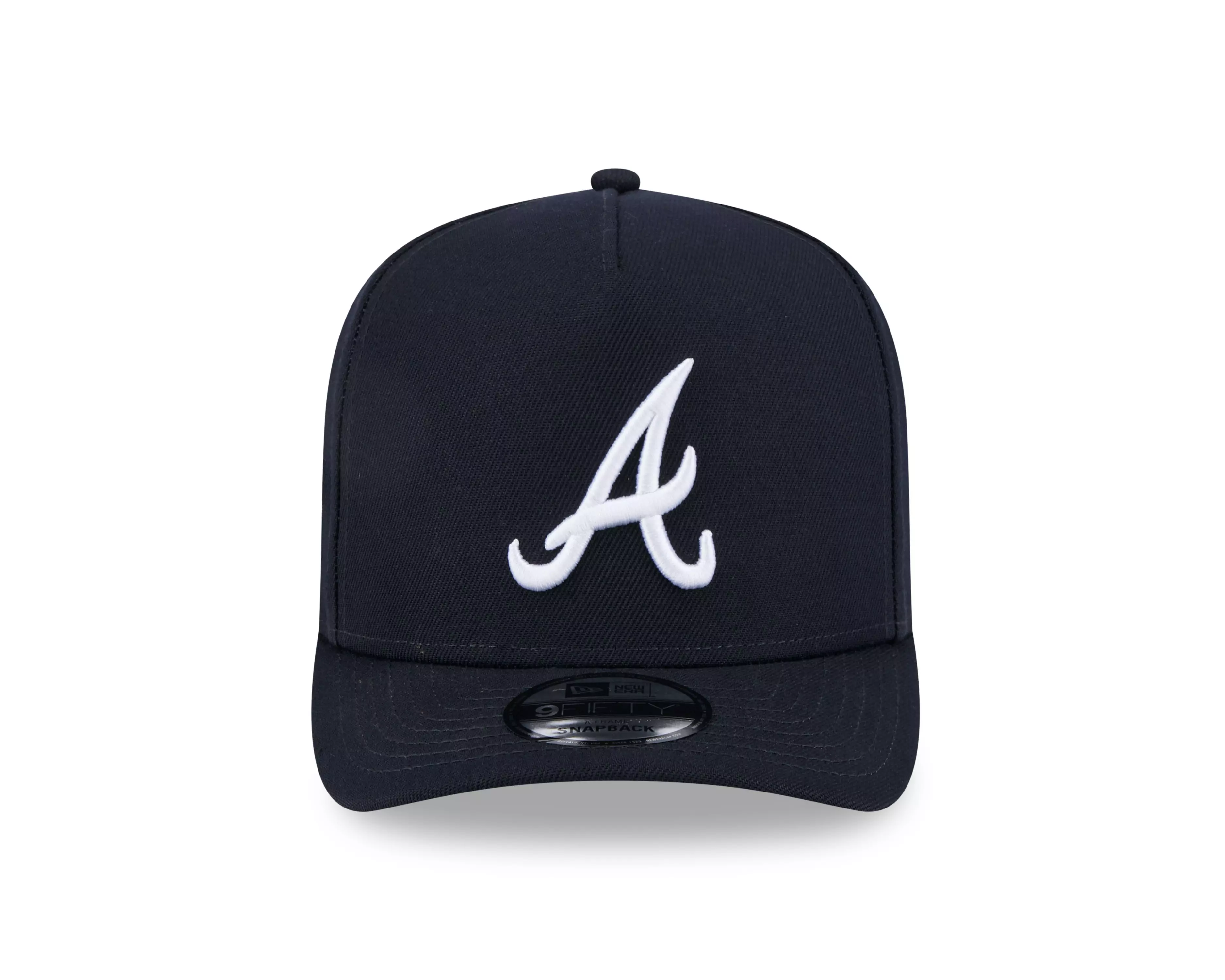 New Era Atlanta Braves 9FIFTY A-Frame Snapback Hat-Navy - NAVY