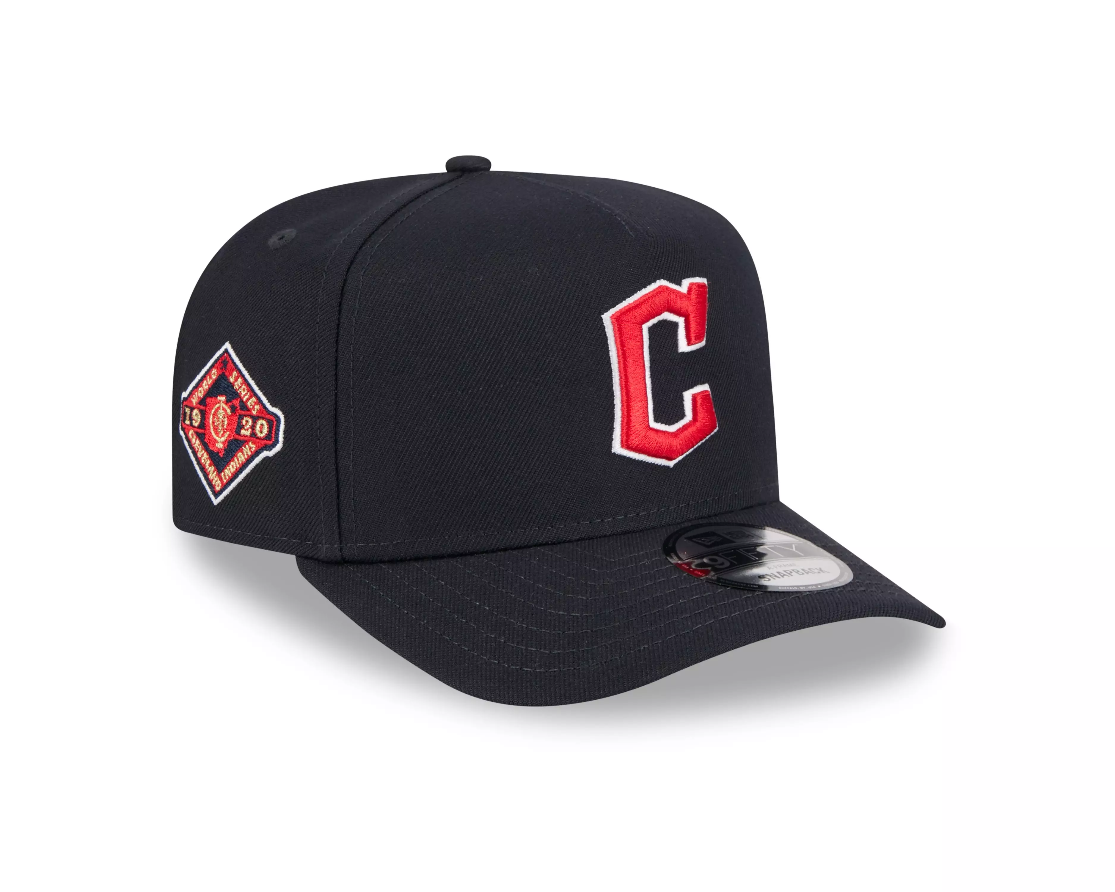 New Era Cleveland Guardians 9FIFTY A-Frame Snapback Hat-Navy - NAVY