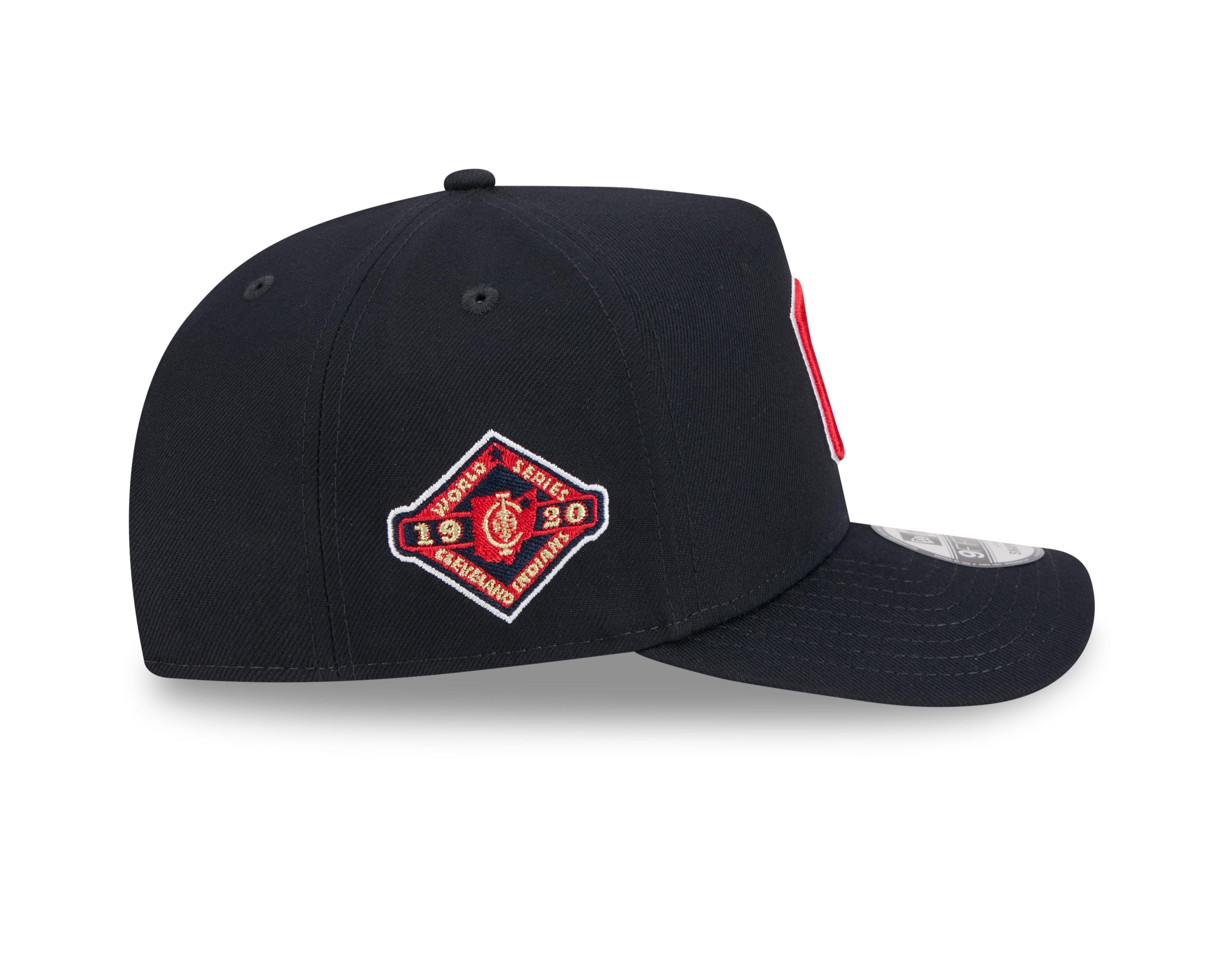 New Era Cleveland Guardians 9FIFTY A-Frame Snapback Hat-Navy - NAVY Thumbnail View 6