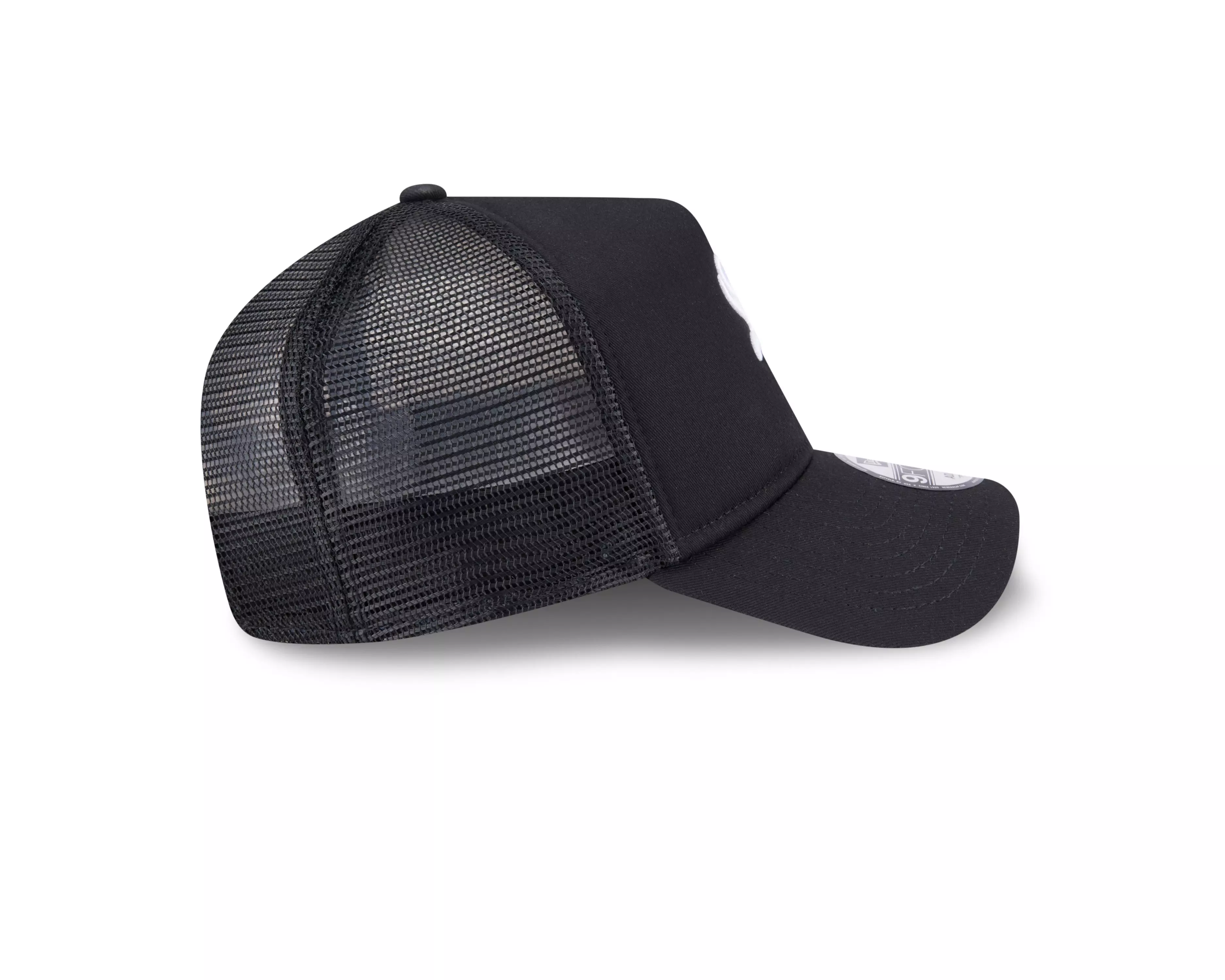 New Era Chicago White Sox 9FORTY A-Frame Trucker Snapback Hat - Black - BLACK
