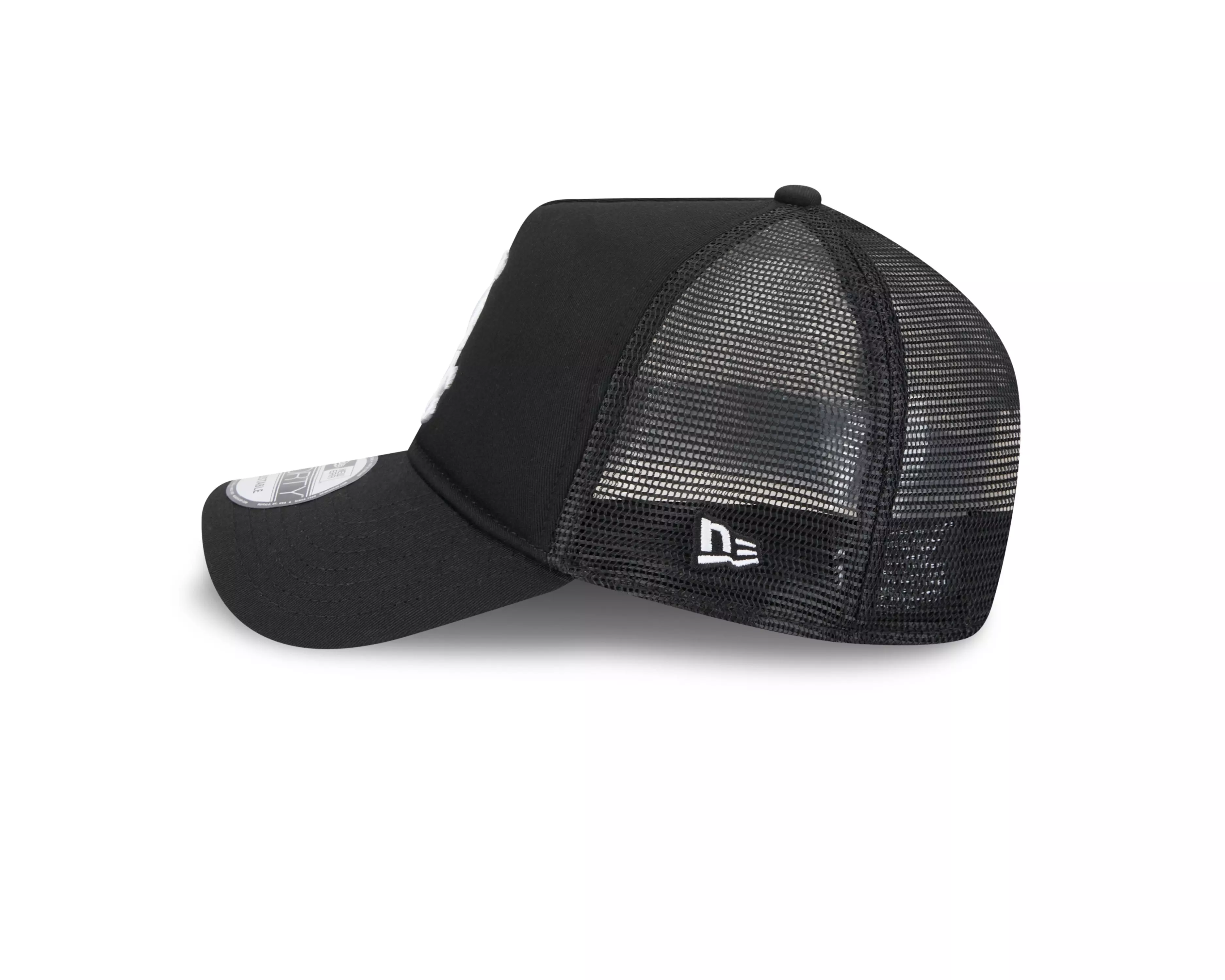 New Era Chicago White Sox 9FORTY A-Frame Trucker Snapback Hat - Black - BLACK
