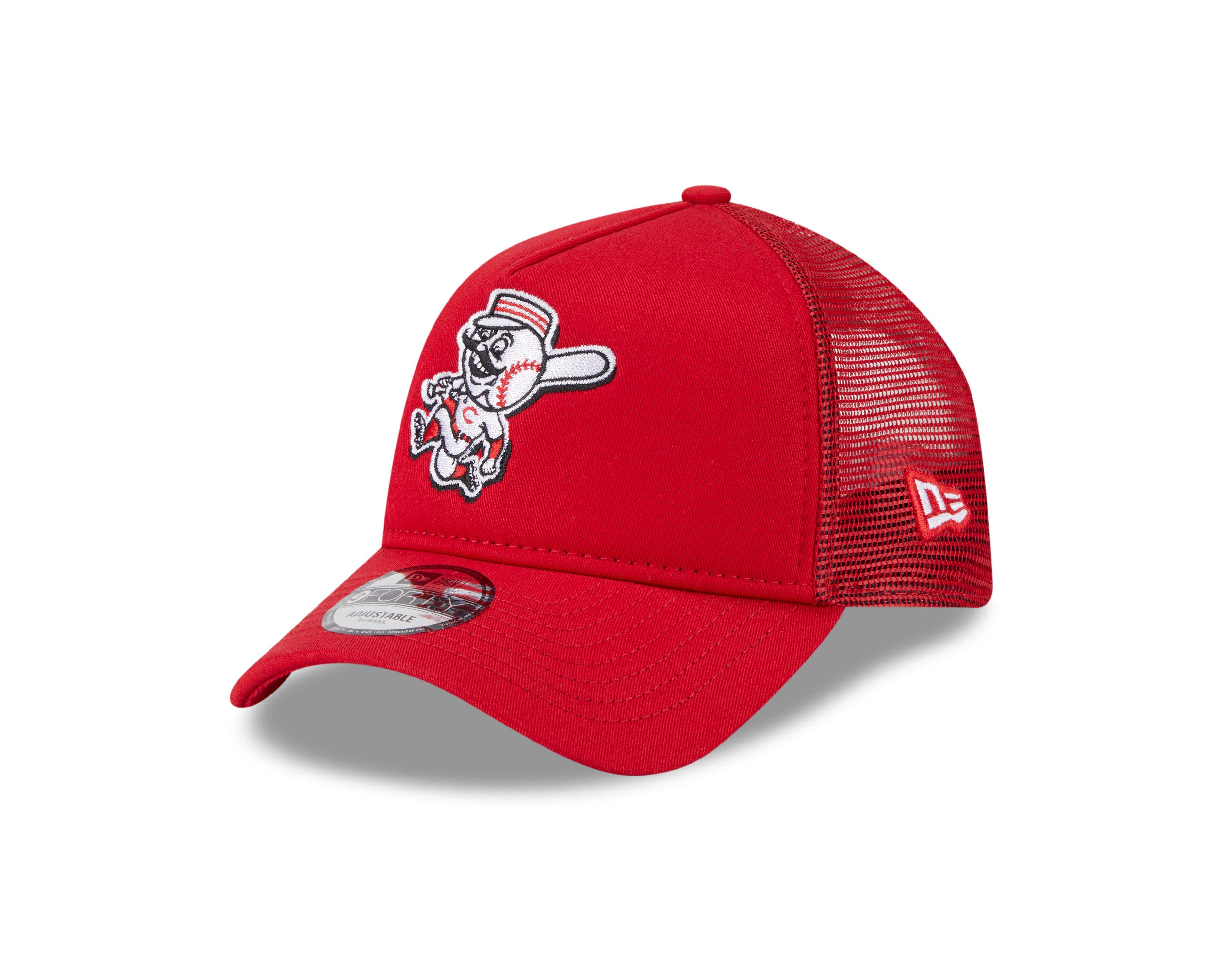 New Era Cincinnati Reds 9FORTY A-Frame Mr. Red Trucker Red Snapback Hat