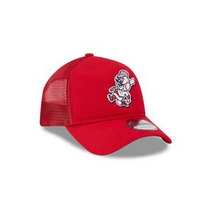 New Era Cincinnati Reds 9FORTY A-Frame Mr. Red Trucker Snapback Hat-Red