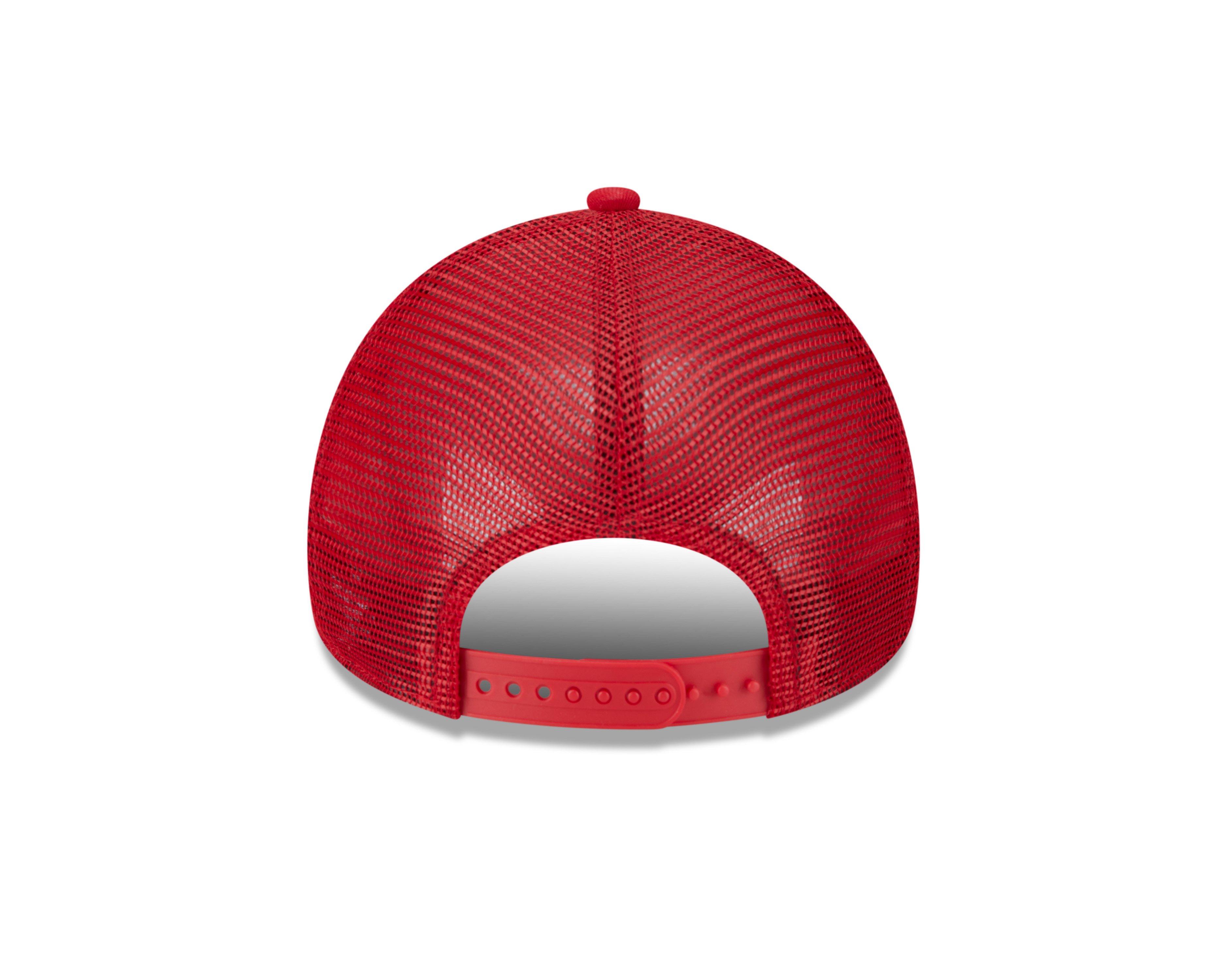 New Era Cincinnati Reds 9FORTY A-Frame Mr. Red Trucker Snapback Hat-Red - RED Thumbnail View 4