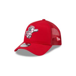 New Era Cincinnati Reds 9FORTY A-Frame Mr. Red Trucker Snapback Hat-Red