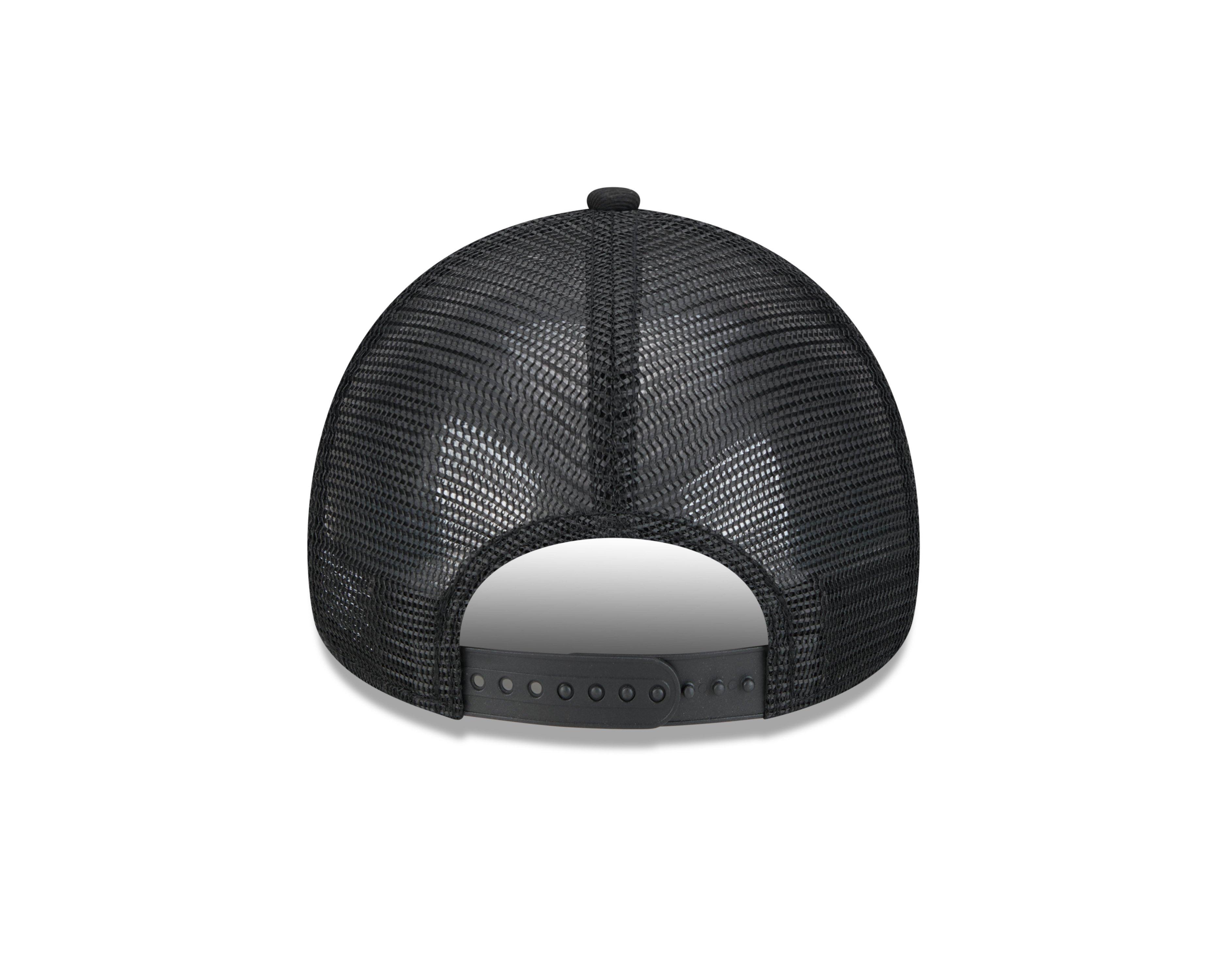 New Era Houston Astros 9FORTY A-Frame Cooperstown Trucker Snapback Hat-Black - BLACK Thumbnail View 4