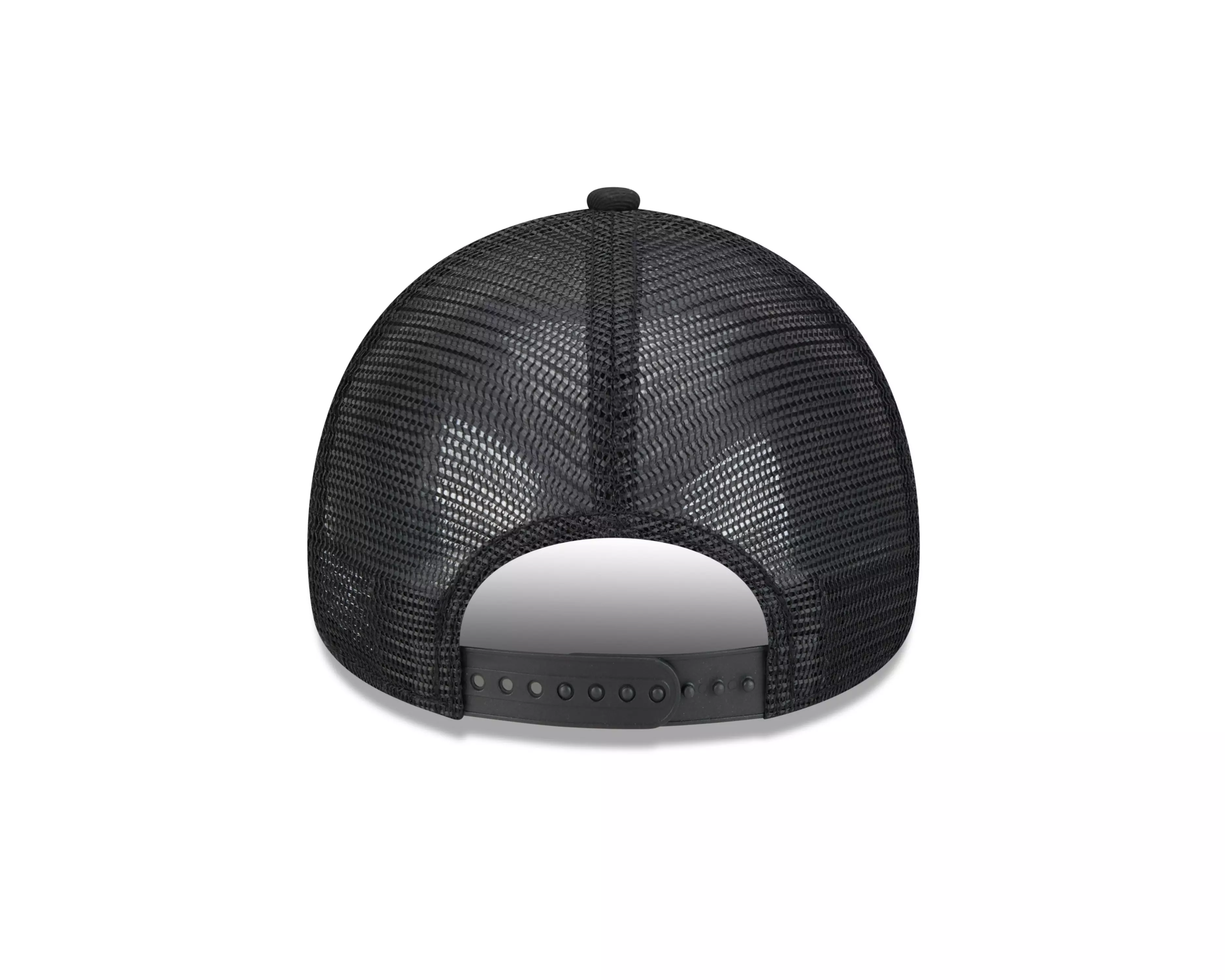 New Era Houston Astros 9FORTY A-Frame Cooperstown Trucker Snapback Hat-Black - BLACK