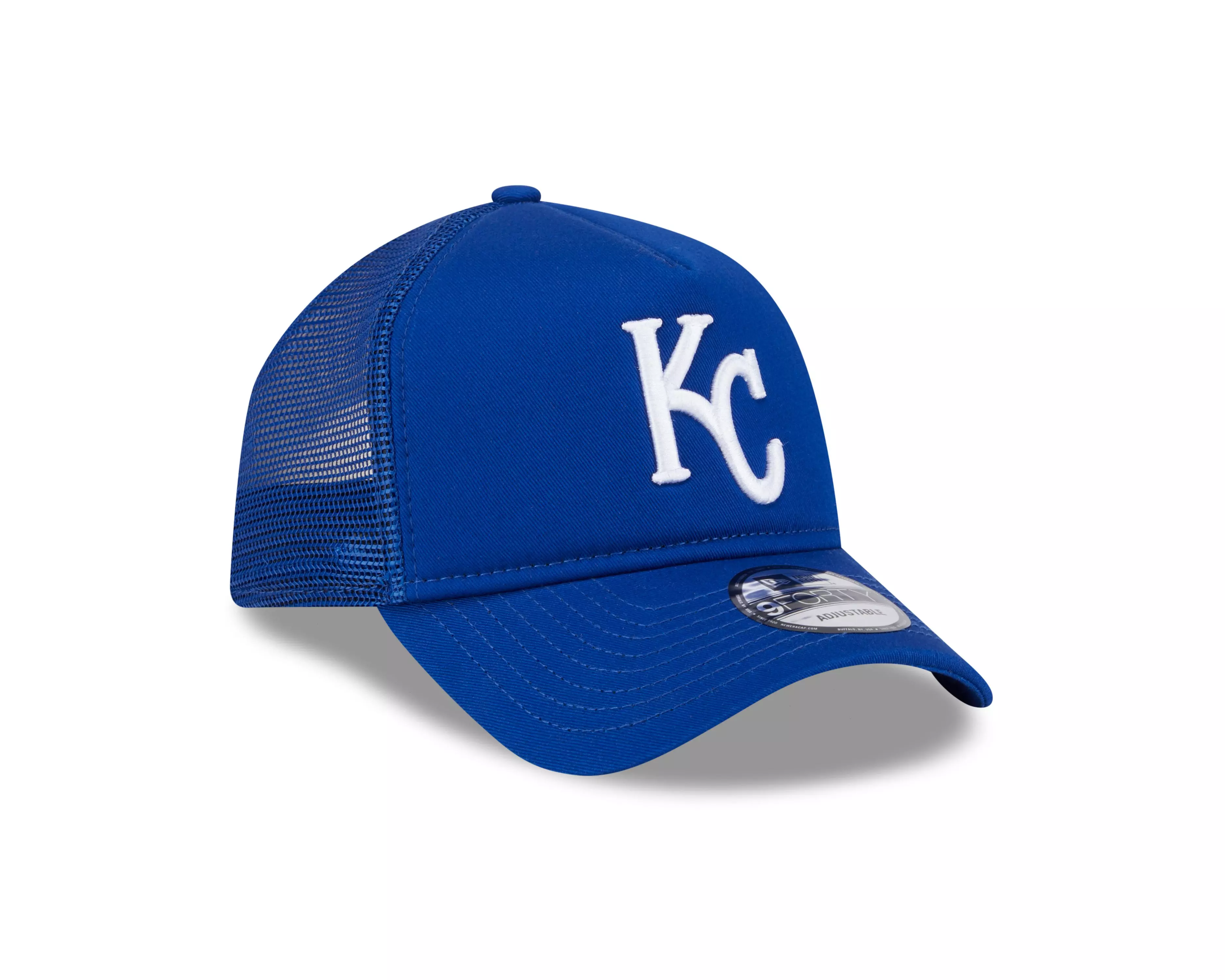 New Era Kansas City Royals 9FORTY A-Frame Trucker Snapback Hat-Royal - ROYAL