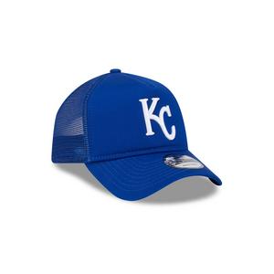 New Era Kansas City Royals 9FORTY A-Frame Trucker Snapback Hat-Royal