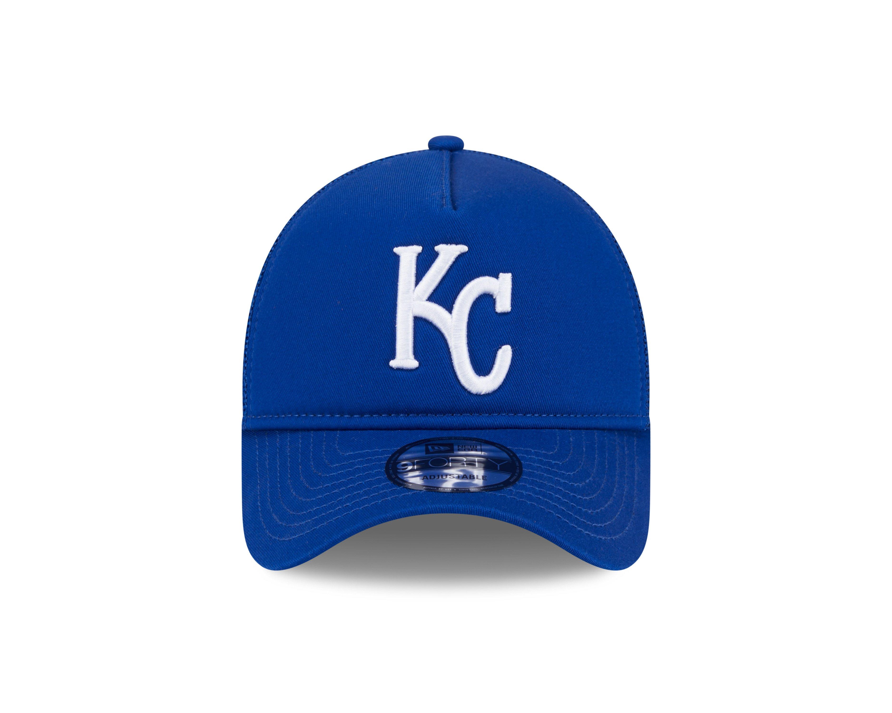 New Era Kansas City Royals 9FORTY A-Frame Trucker Snapback Hat-Royal - ROYAL Thumbnail View 3