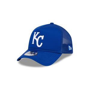New Era Kansas City Royals 9FORTY A-Frame Trucker Snapback Hat-Royal