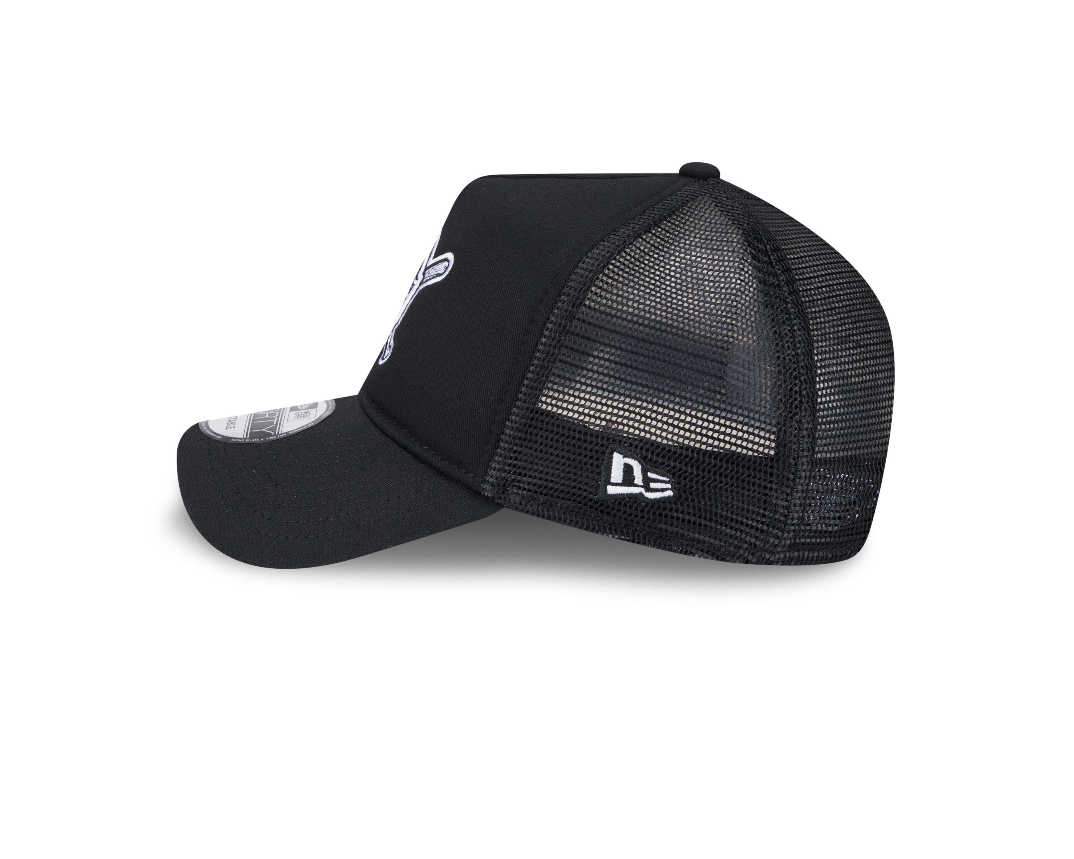 New Era Pittsburgh Pirates 9FORTY A-Frame Trucker Snapback Hat-Black - BLACK Thumbnail View 5