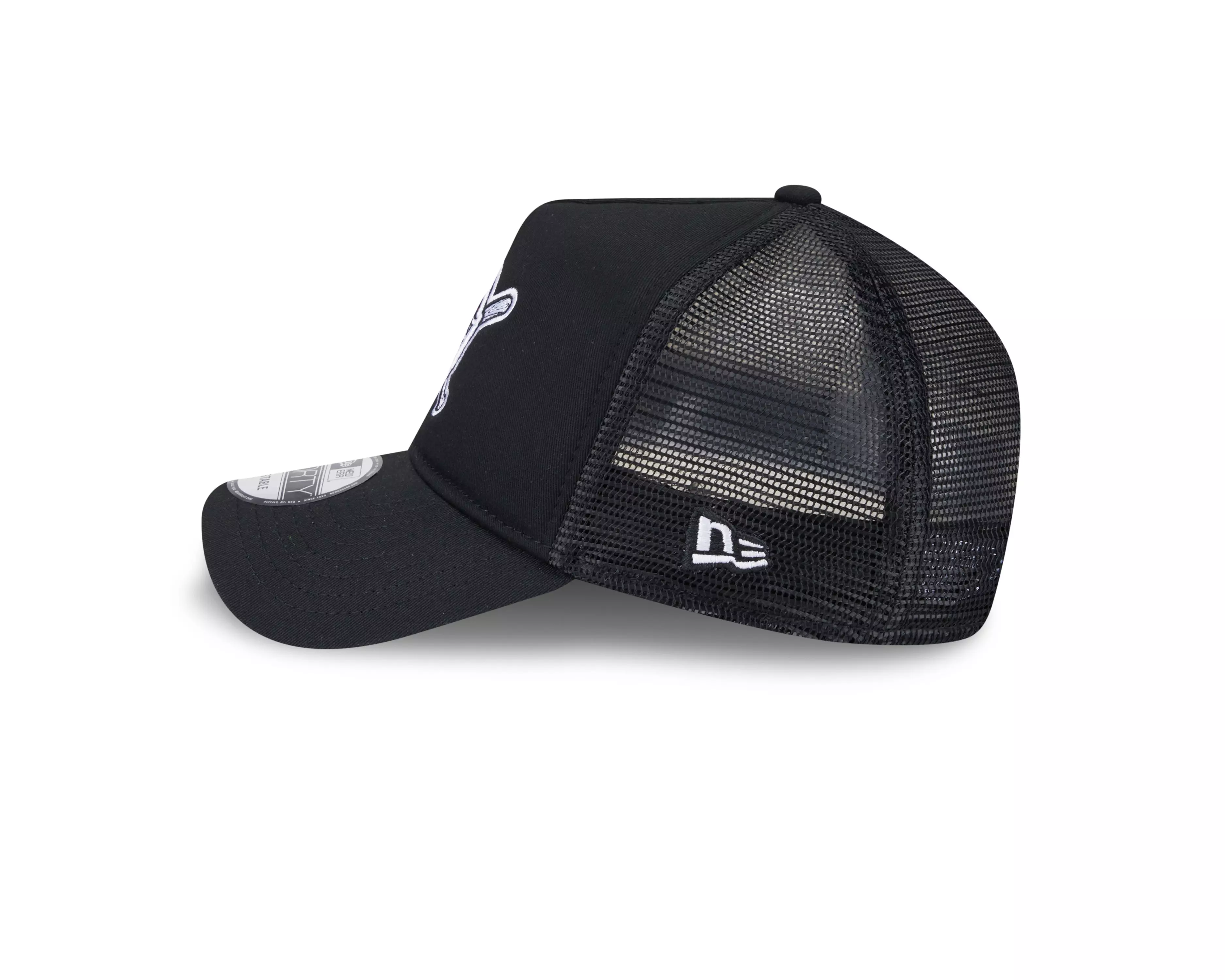New Era Pittsburgh Pirates 9FORTY A-Frame Trucker Snapback Hat-Black - BLACK
