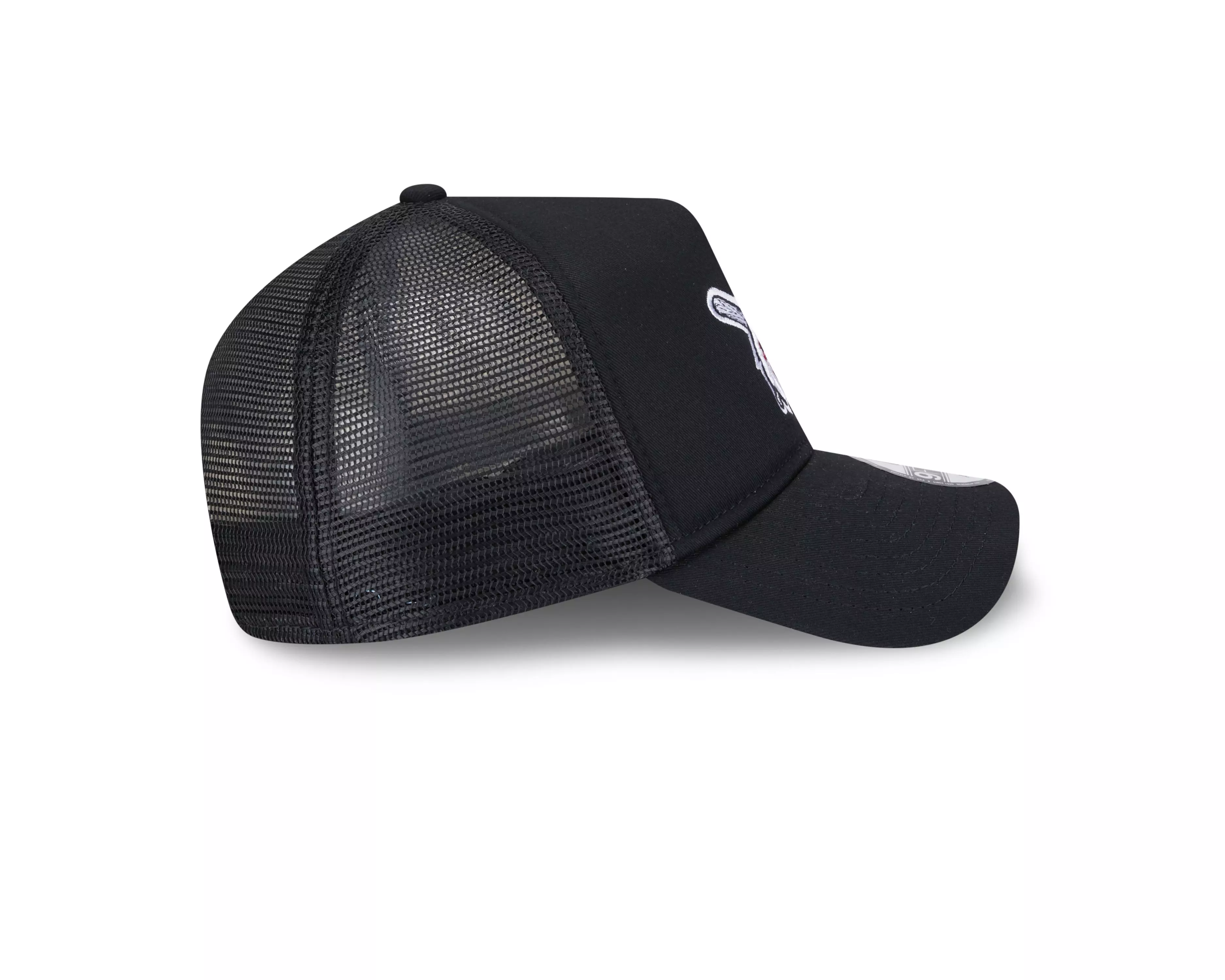 New Era Pittsburgh Pirates 9FORTY A-Frame Trucker Snapback Hat-Black - BLACK