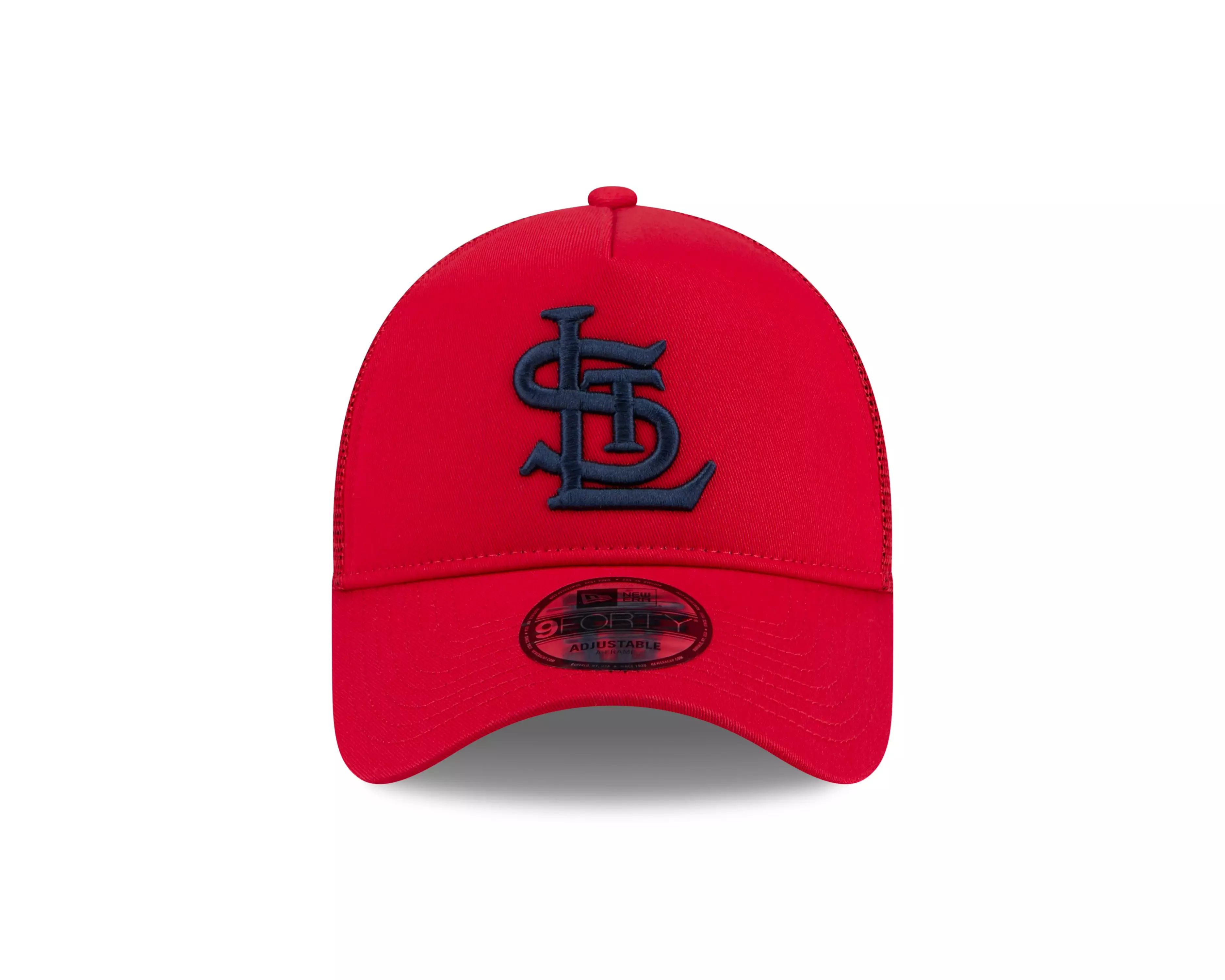 New Era St. Louis Cardinals 9FORTY A-Frame Cooperstown Trucker Snapback Hat-Red - RED