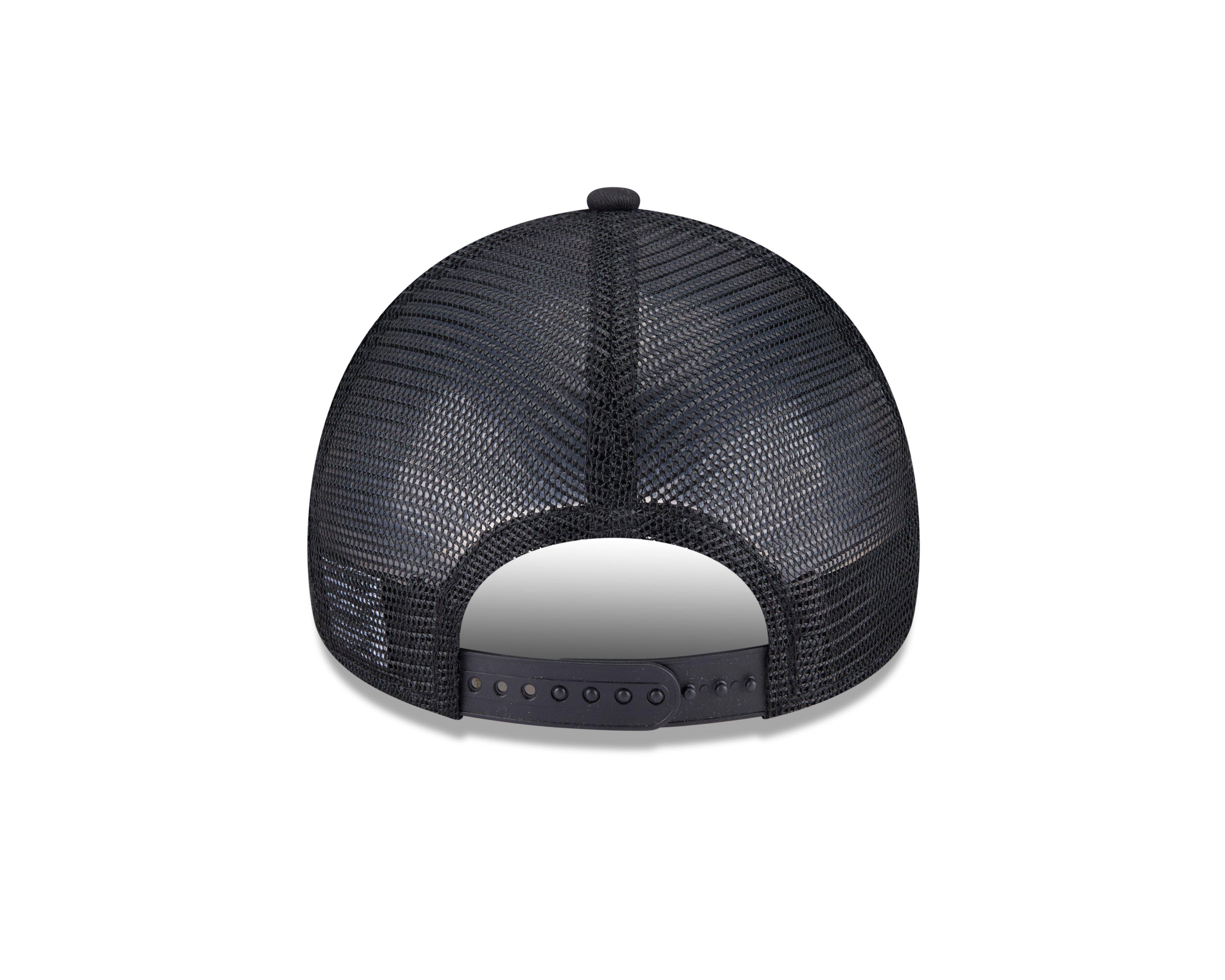 New Era Tampa Bay Rays 9FORTY A-Frame Cooperstown Trucker Snapback Hat-Black - BLACK Thumbnail View 4