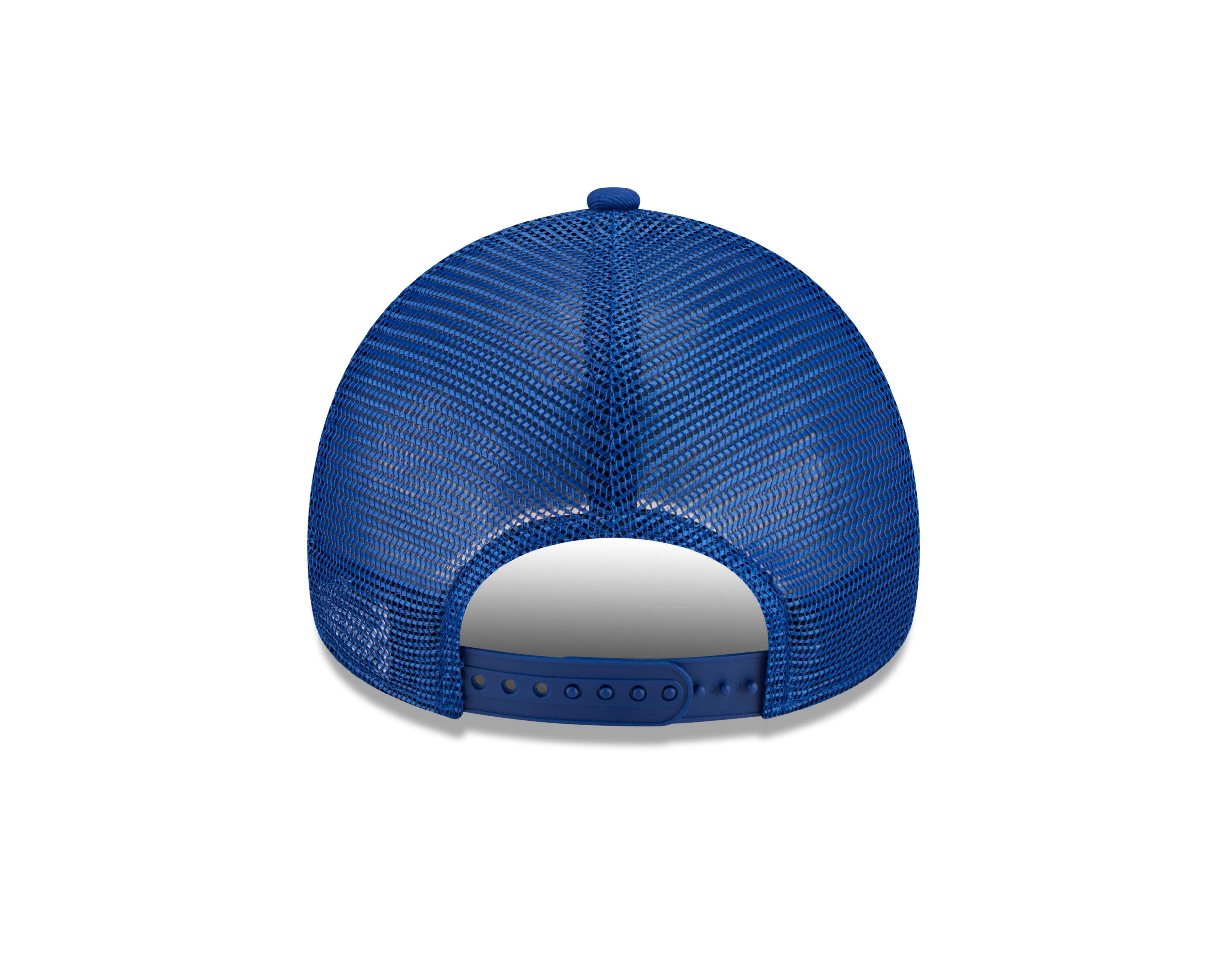 New Era Texas Rangers 9FORTY A-Frame Cooperstown Trucker Snapback Hat-Royal - ROYAL Thumbnail View 4