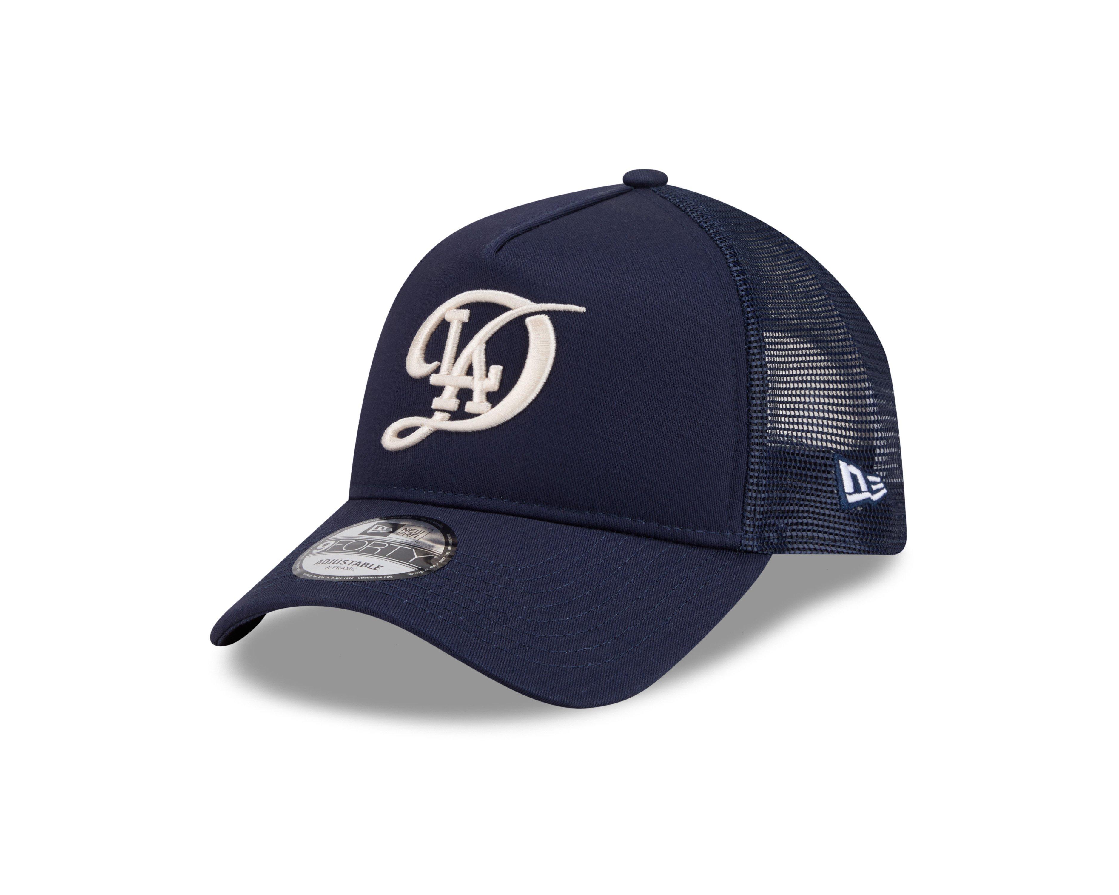 New Era Los Angeles Dodgers 9FORTY A-Frame City Trucker Snapback Hat-Blue - BLUE Thumbnail View 1