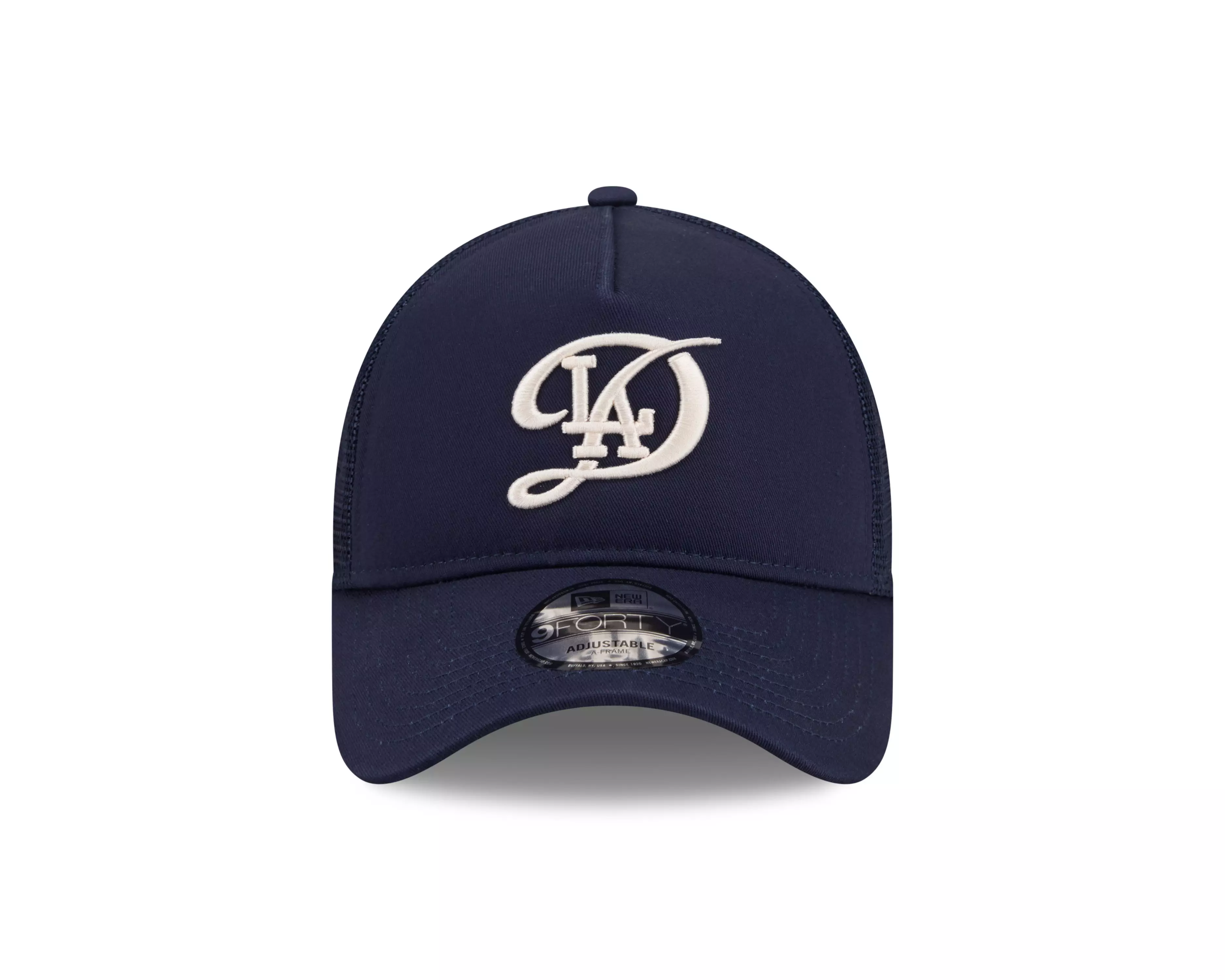 New Era Los Angeles Dodgers 9FORTY A-Frame City Trucker Snapback Hat-Blue - BLUE