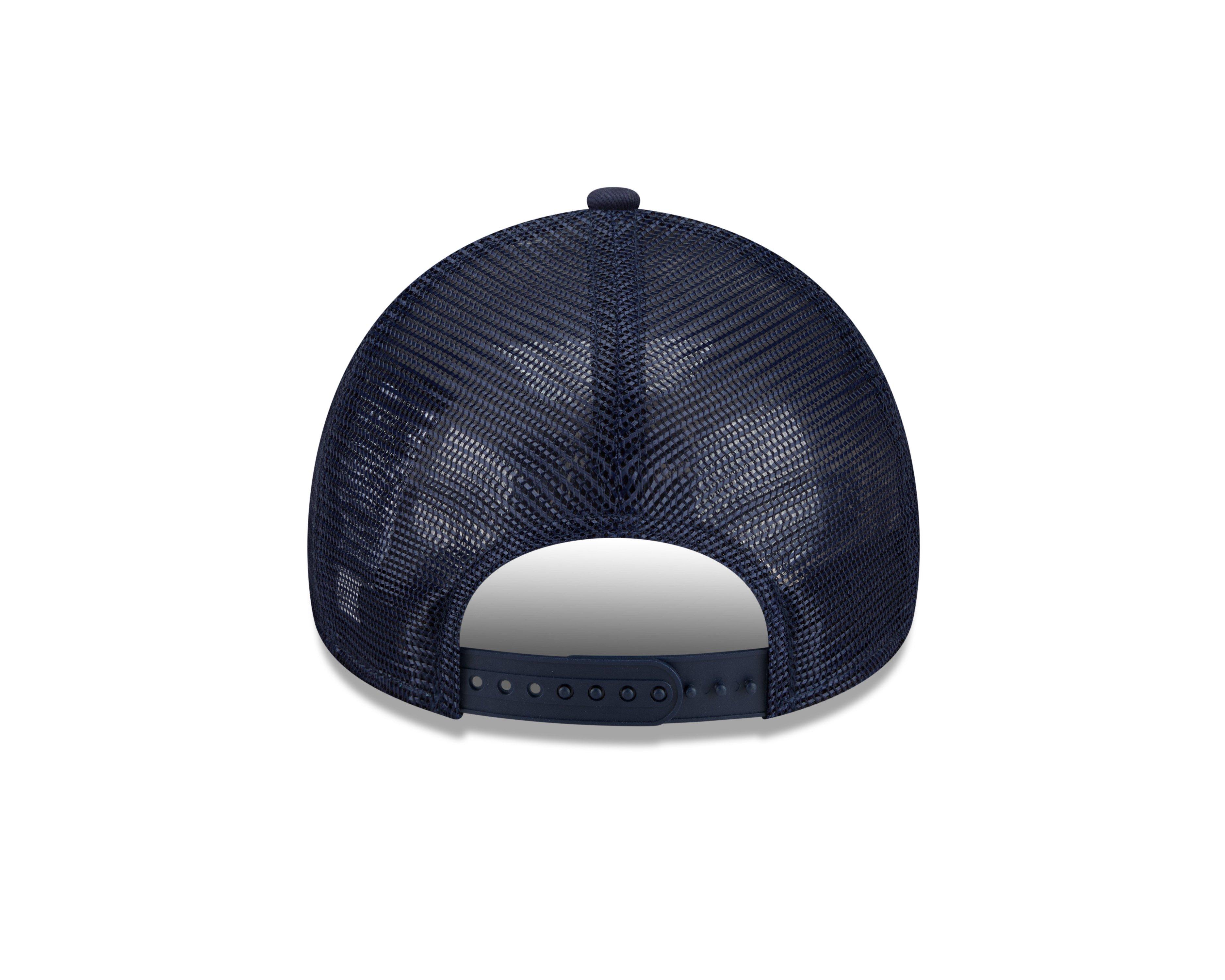 New Era Los Angeles Dodgers 9FORTY A-Frame City Trucker Snapback Hat-Blue - BLUE Thumbnail View 4