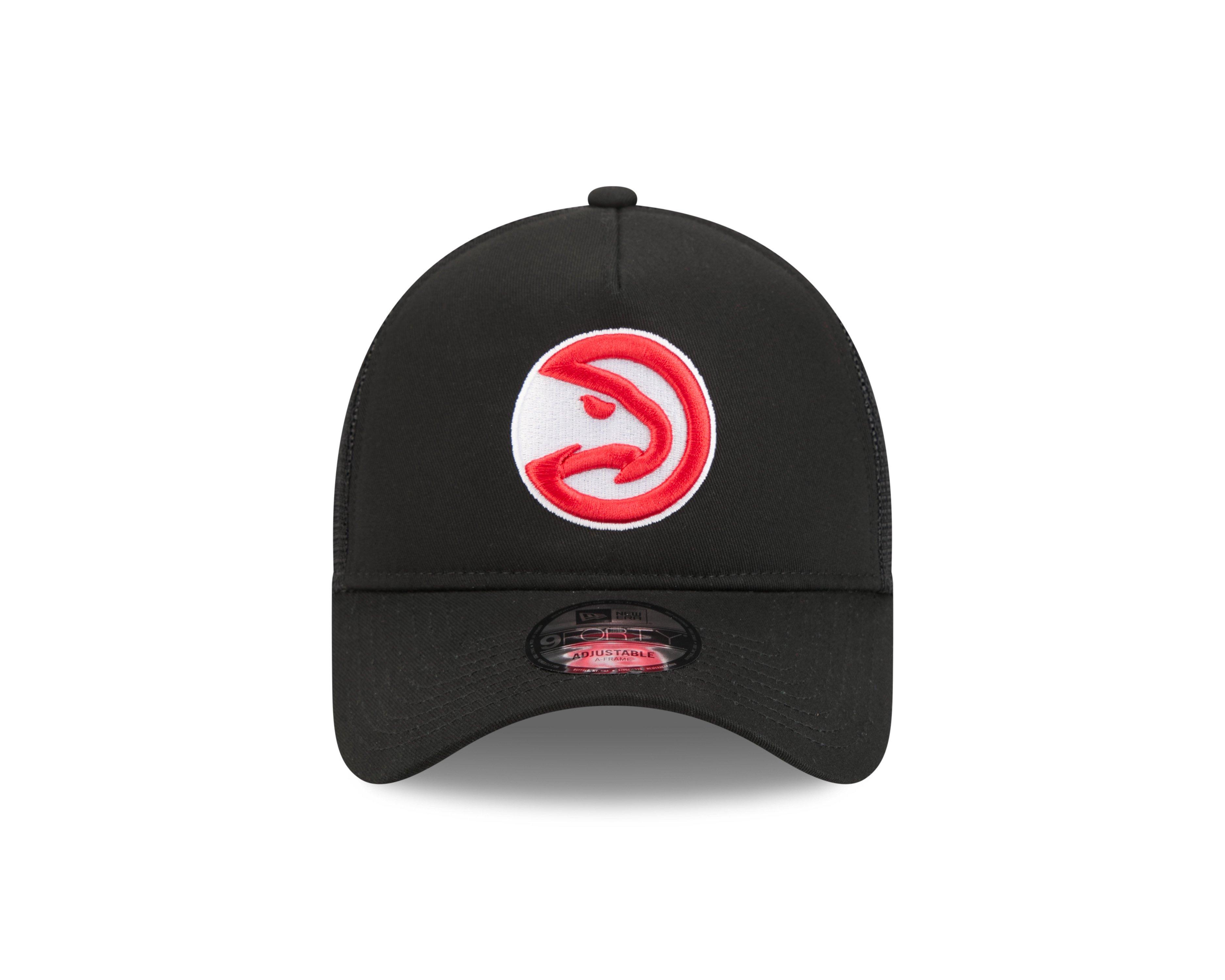 New Era Atlanta Hawks 9FORTY A-Frame Trucker Snapback Hat-Red - RED Thumbnail View 3