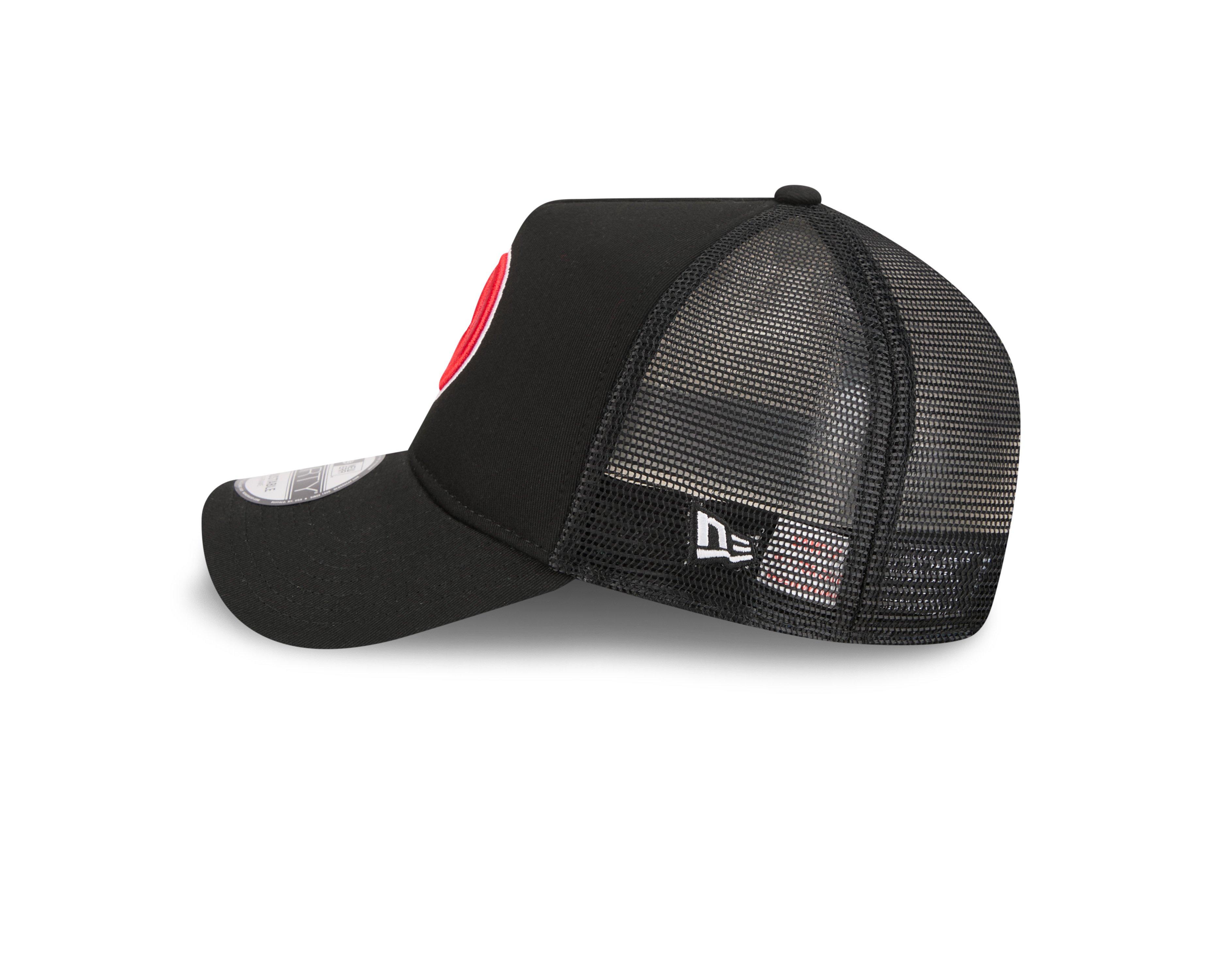 New Era Atlanta Hawks 9FORTY A-Frame Trucker Snapback Hat-Red - RED Thumbnail View 5