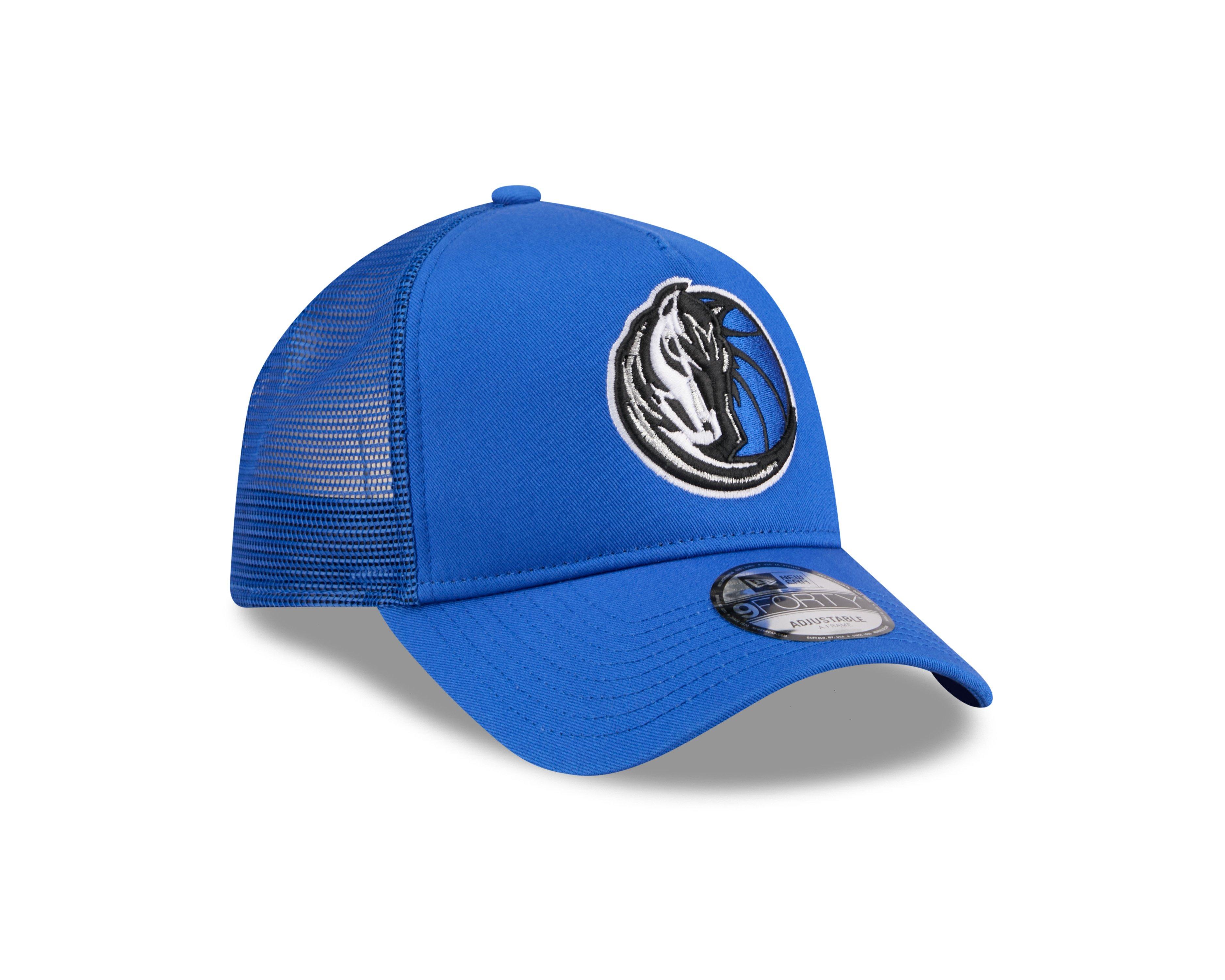 New Era Dallas Mavericks 9FORTY A-Frame Trucker Blue Snapback Hat