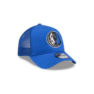 New Era Dallas Mavericks 9FORTY A-Frame Trucker Snapback Hat-Blue