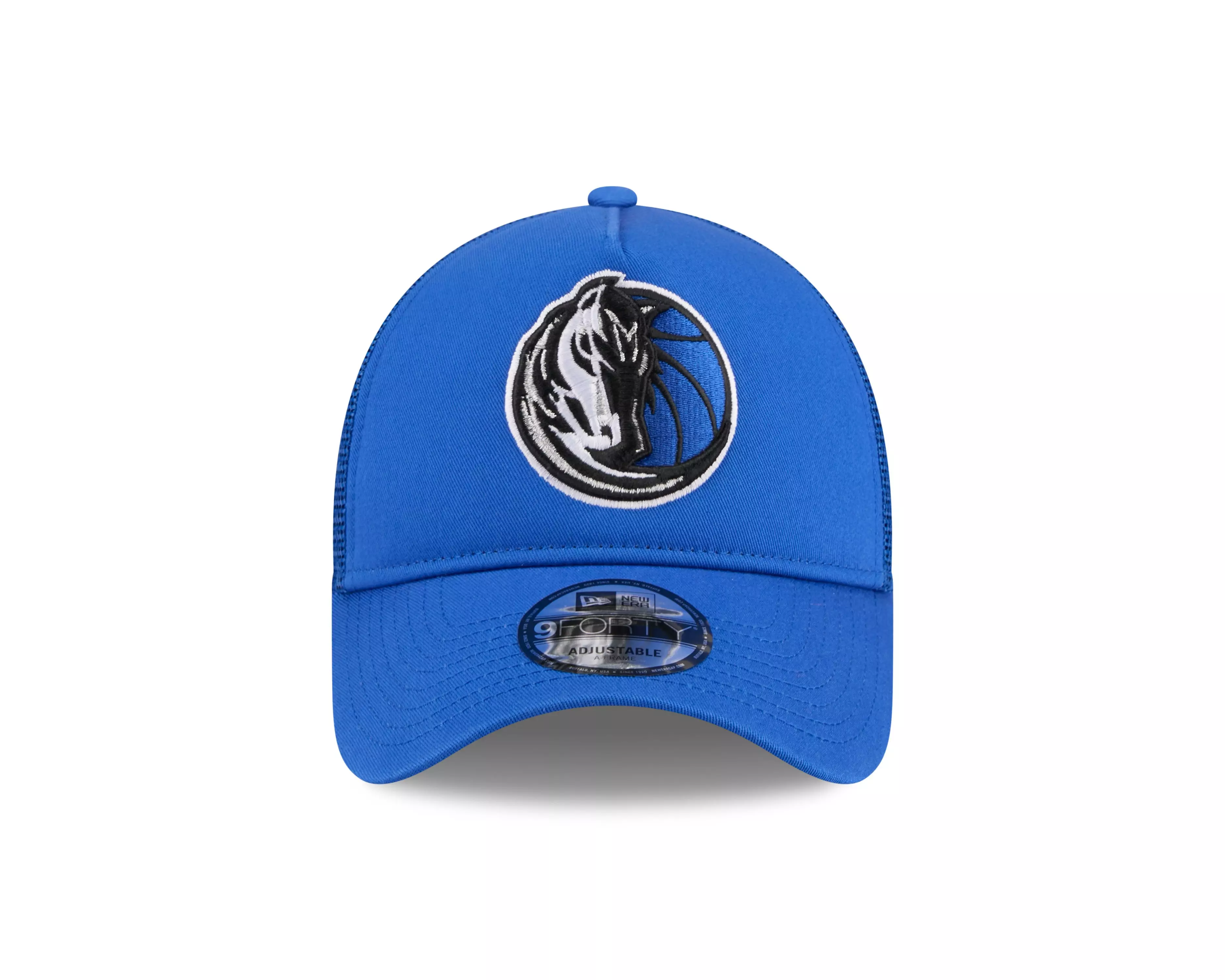 New Era Dallas Mavericks 9FORTY A-Frame Trucker Snapback Hat-Blue - BLUE